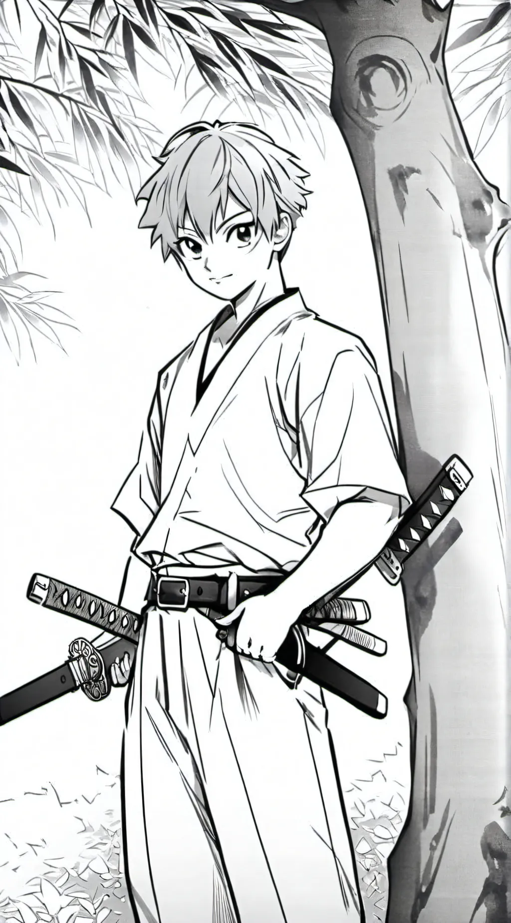 ai character: demon slayer  background