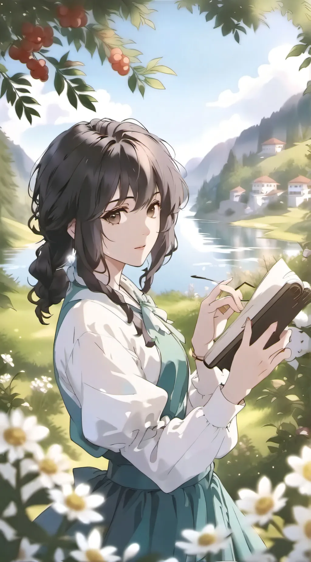 ai character: 🌺oly🌺 background