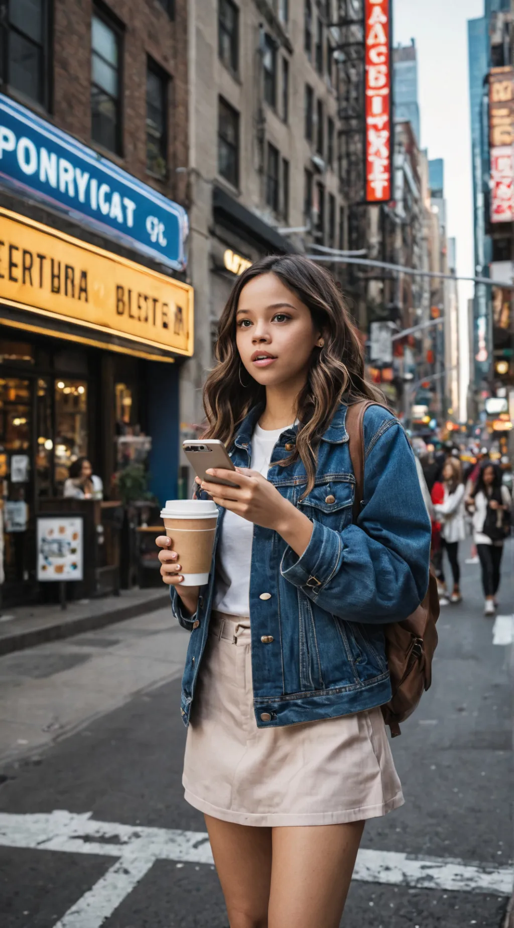 ai character:  Jenna Ortega￼ background