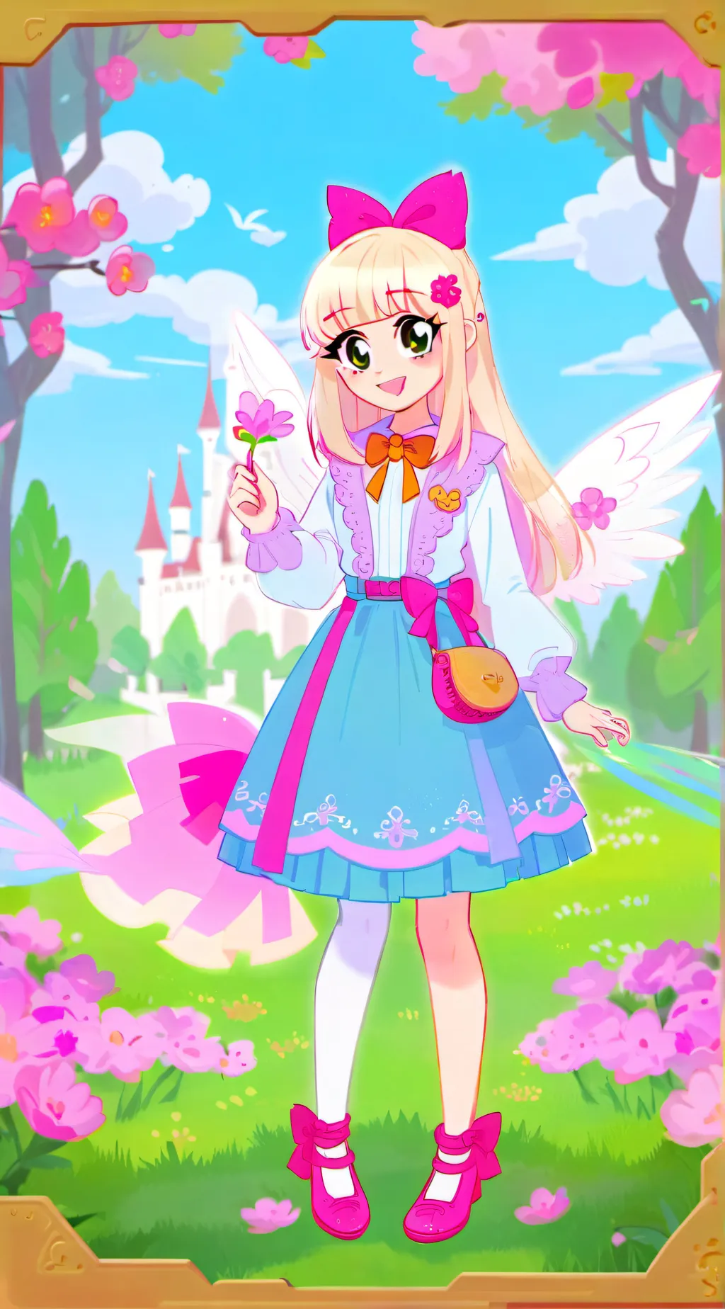 ai character: Blossom background