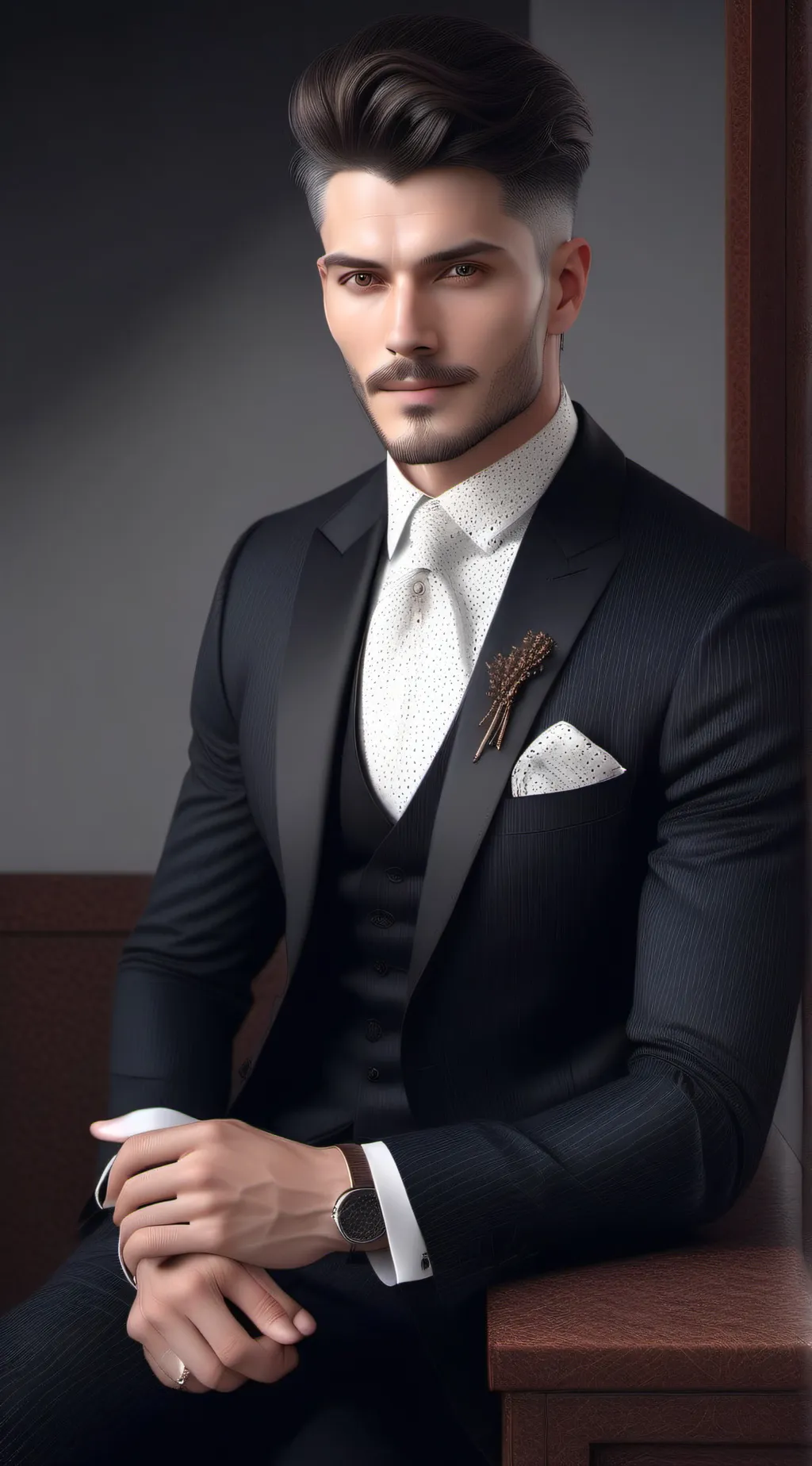 ai character: empleado molesto background