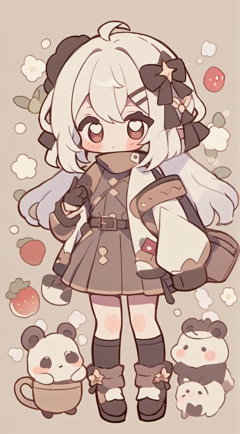 ai character: Choccy milk chibi background