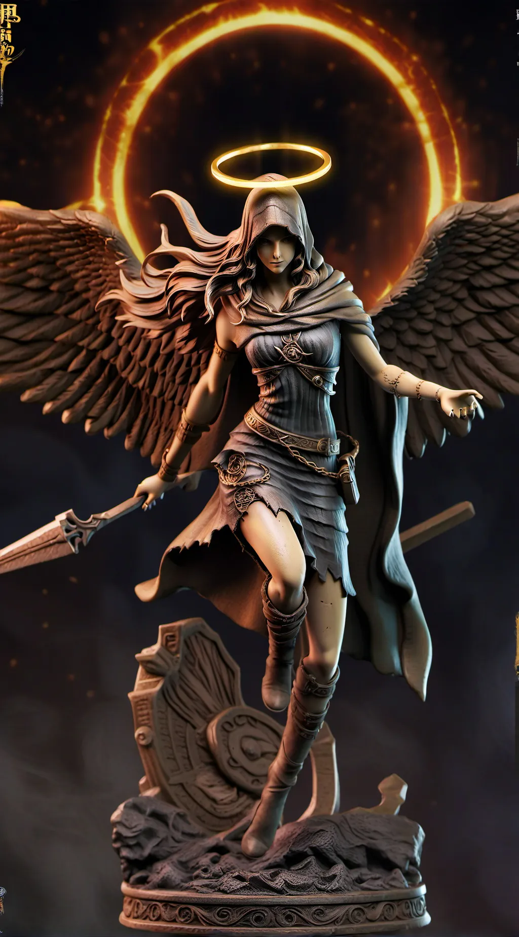 ai character: Holy statue background