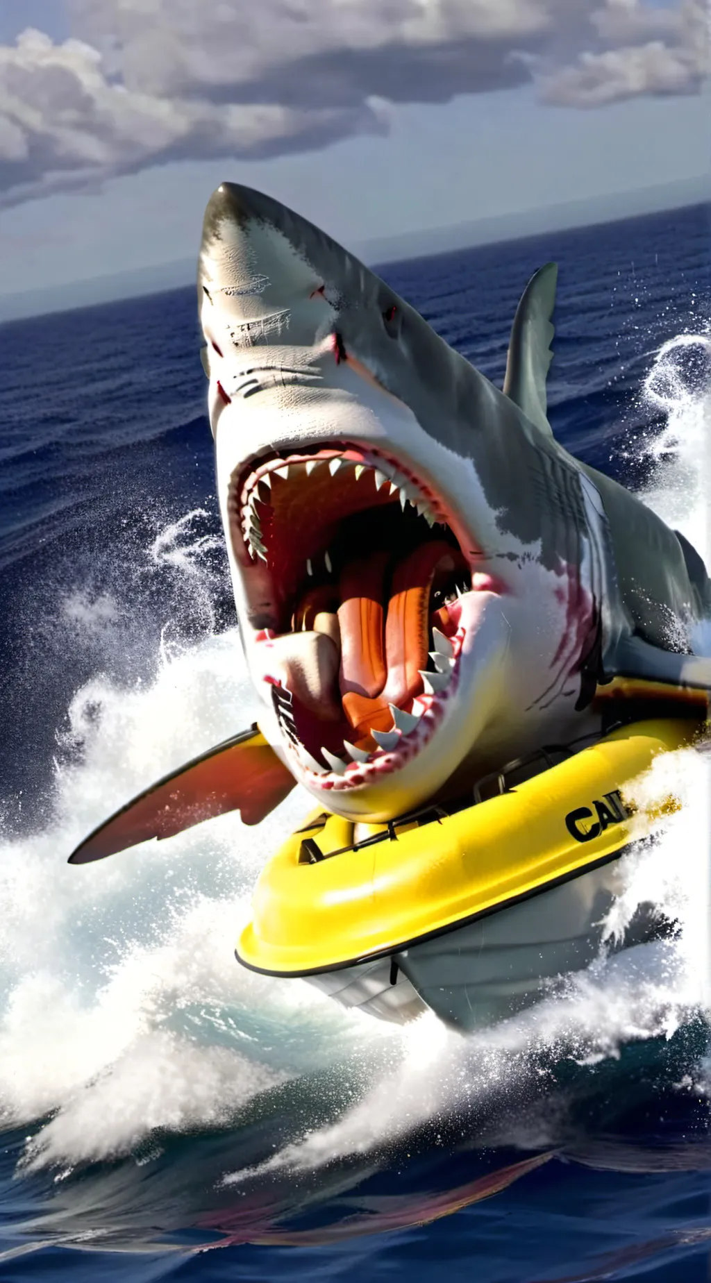 ai character: big shark  background