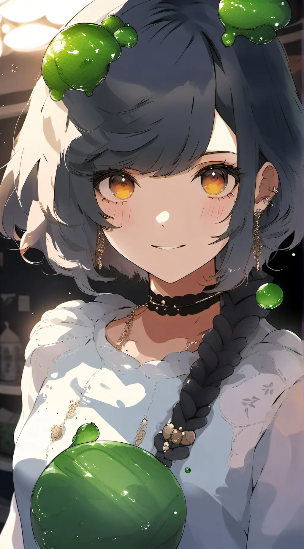 ai character: growing slime background