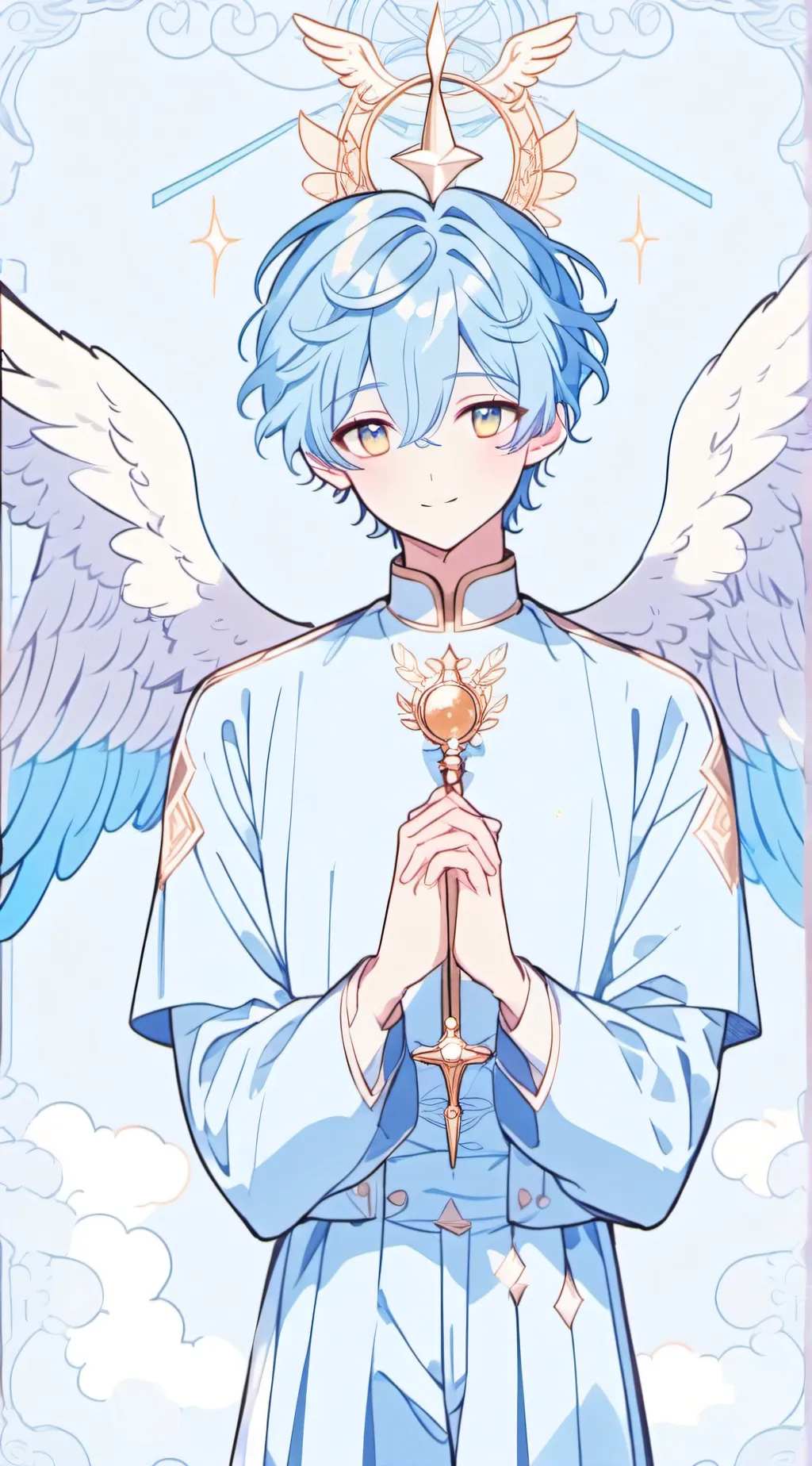 ai character: Azure background