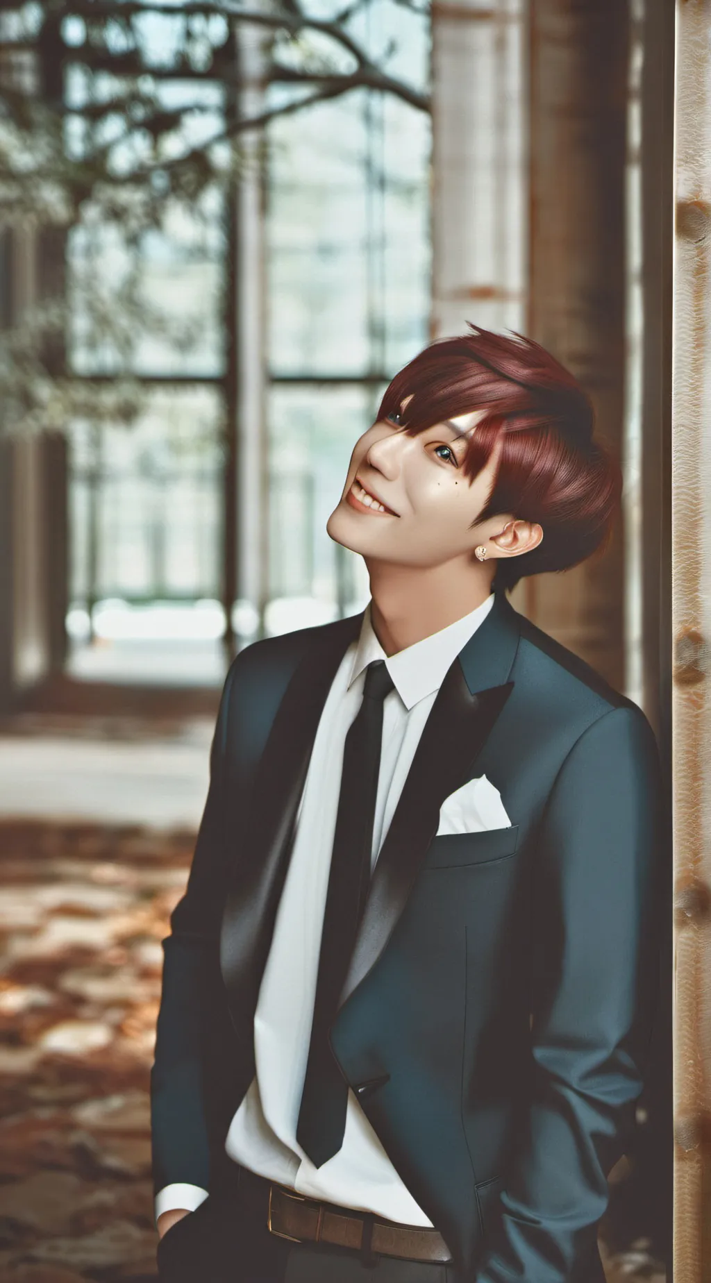 ai character: Karma Akabane  background