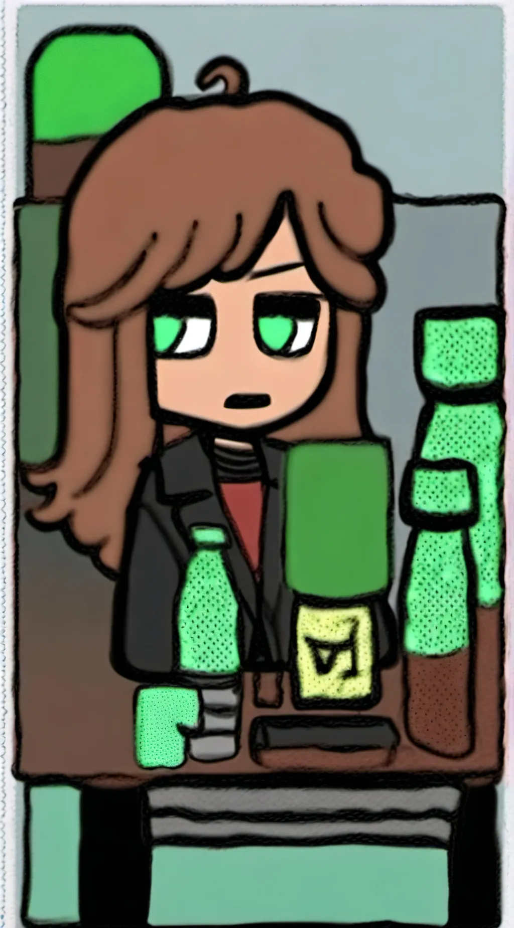 ai character: emoji girl background