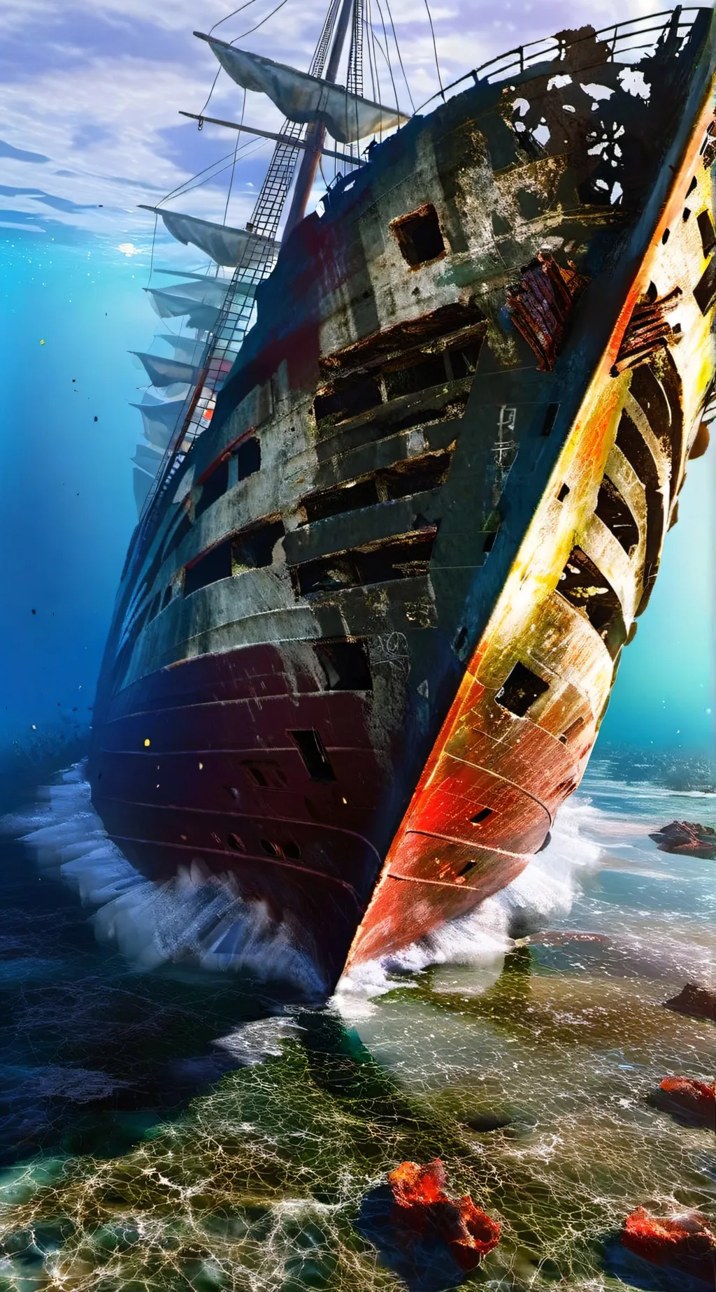 ai character: Stern wrecked background