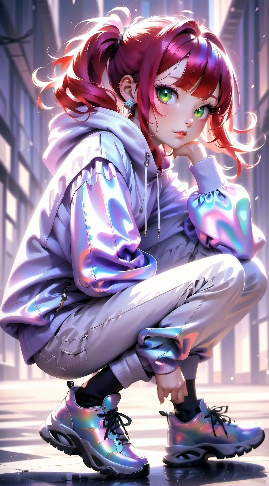 ai character: moon background