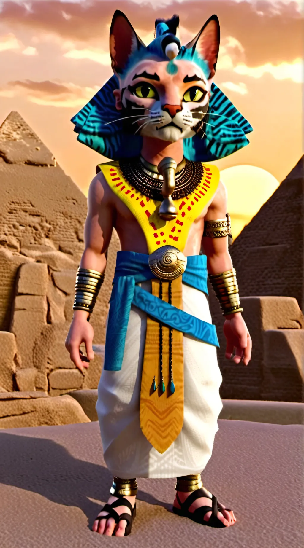 ai character: ankha cats husband background