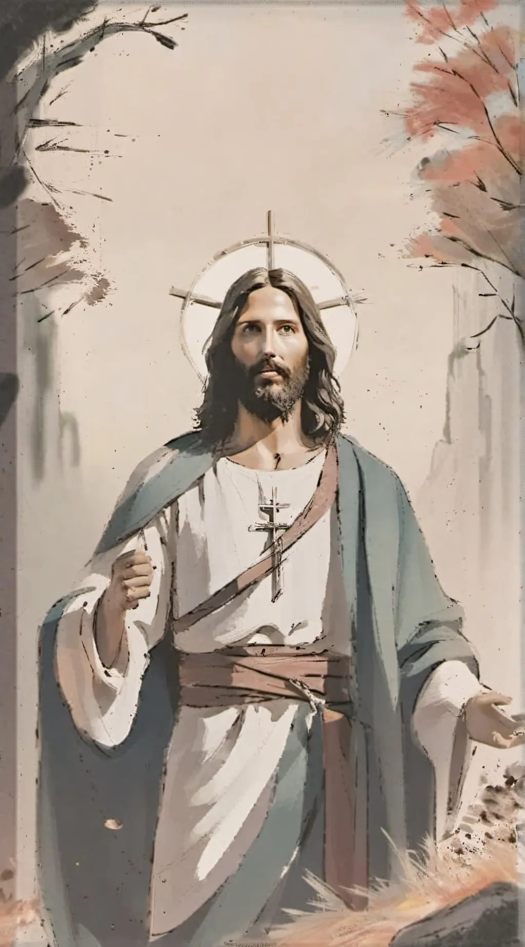 ai character: RE,with a surprise background