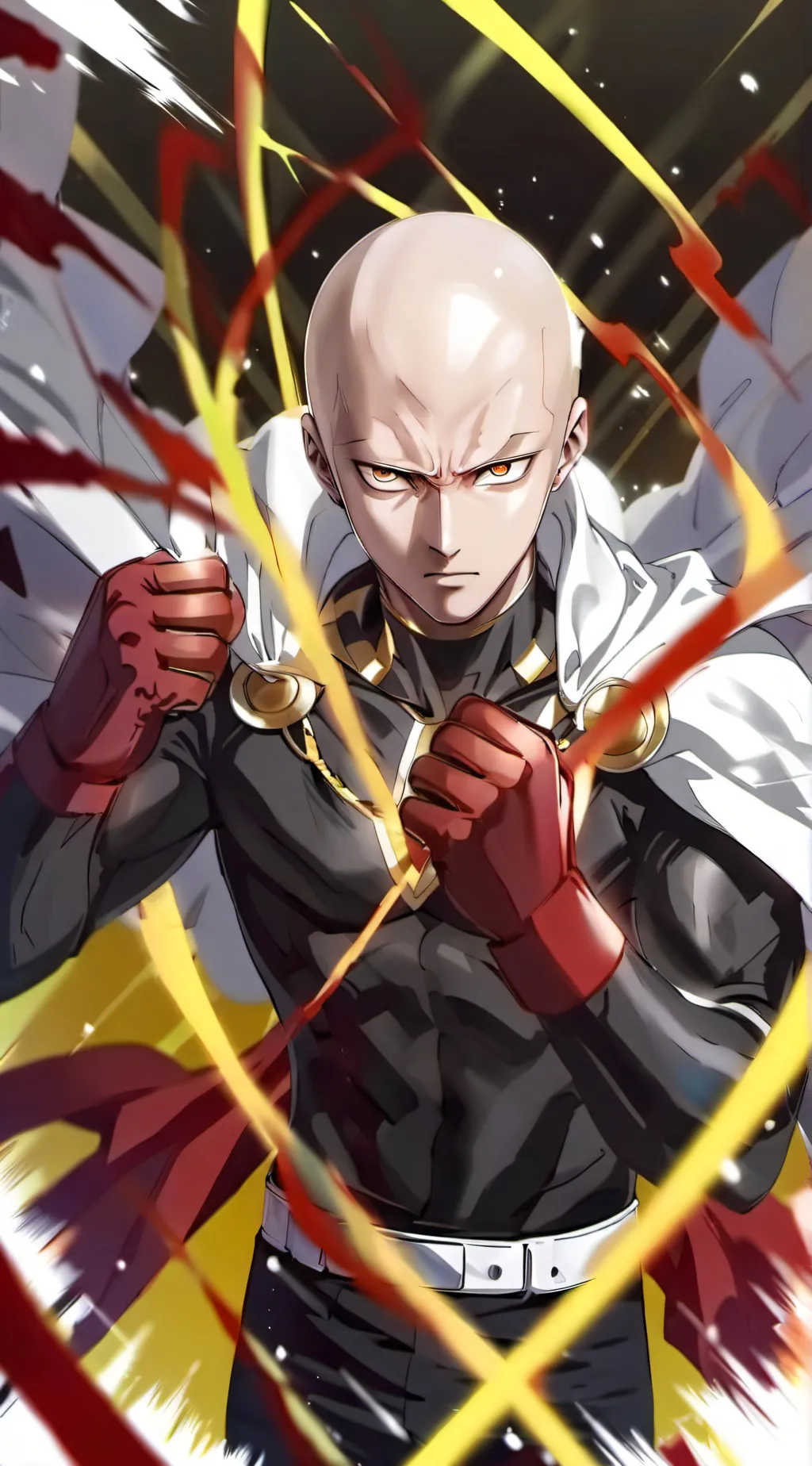 ai character: ONE GOOFY PUNCHMAN background