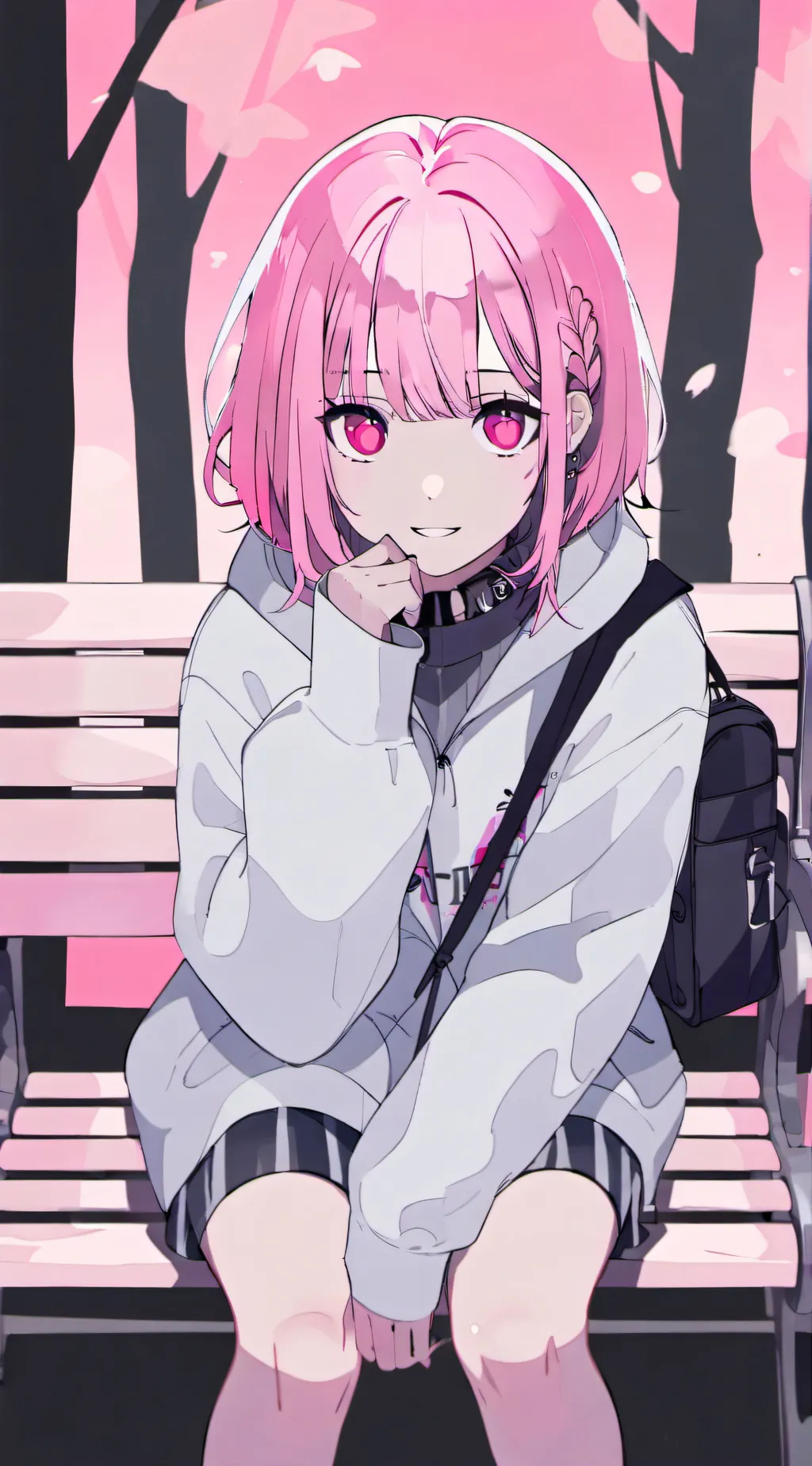 ai character: Lilac background