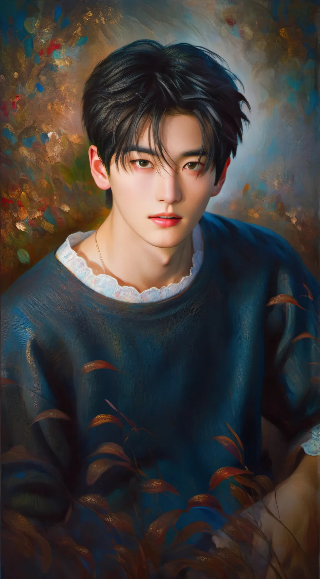 ai character: ENHYPEN💙❤️ background