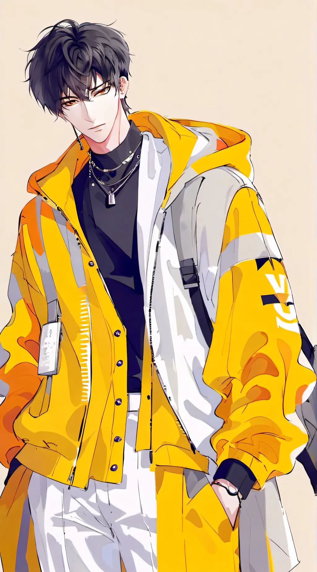 ai character: miles/red heron background