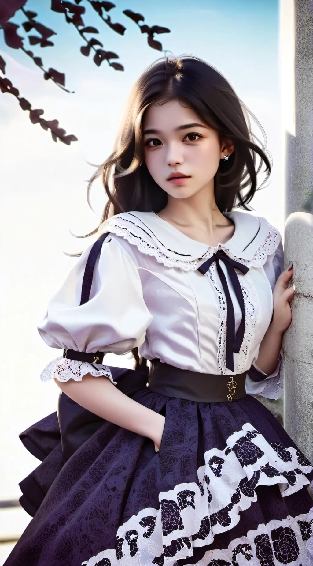 ai character: baddass Princess  background