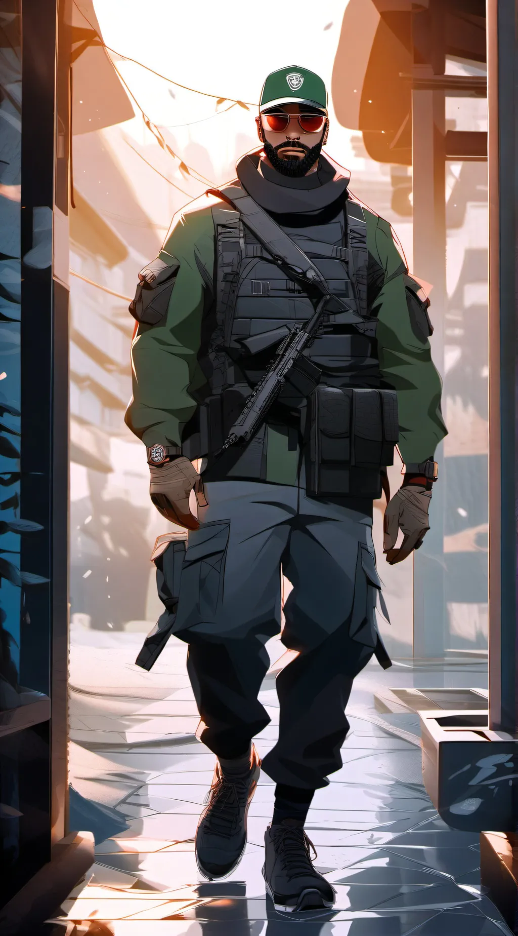 ai character: TalkiorPMC Man background