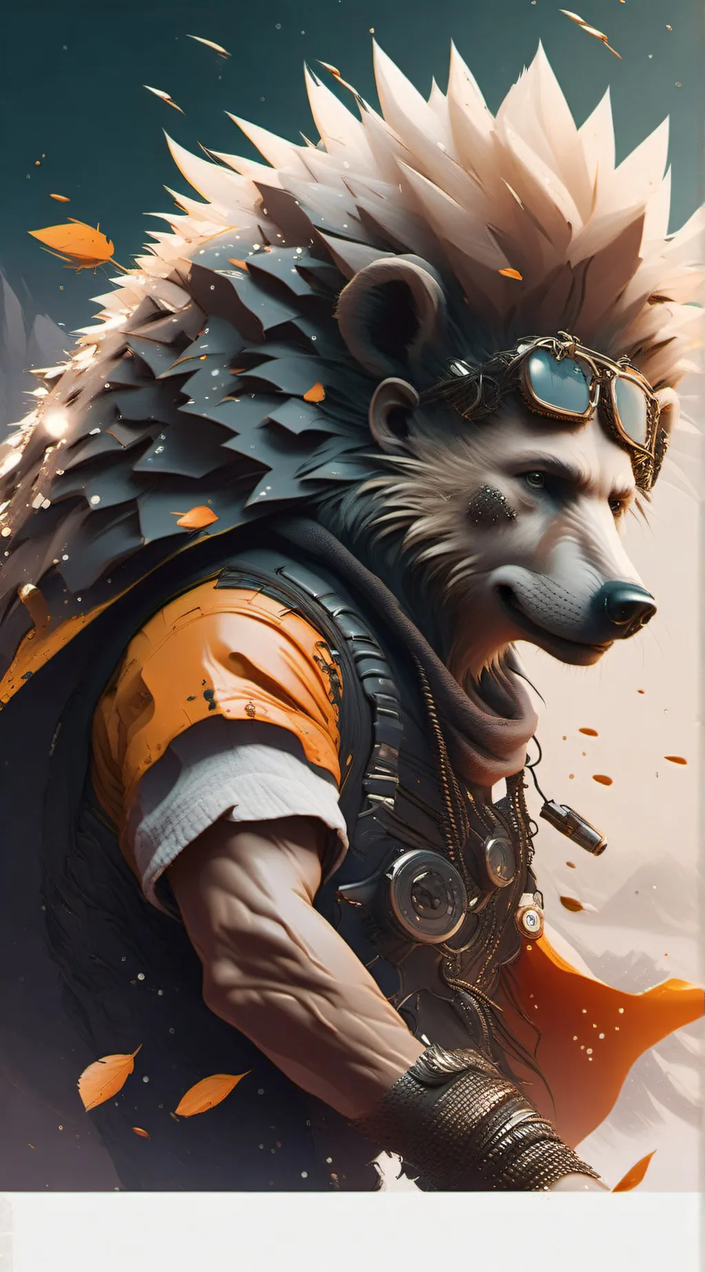 ai character: heghod the hedghog background