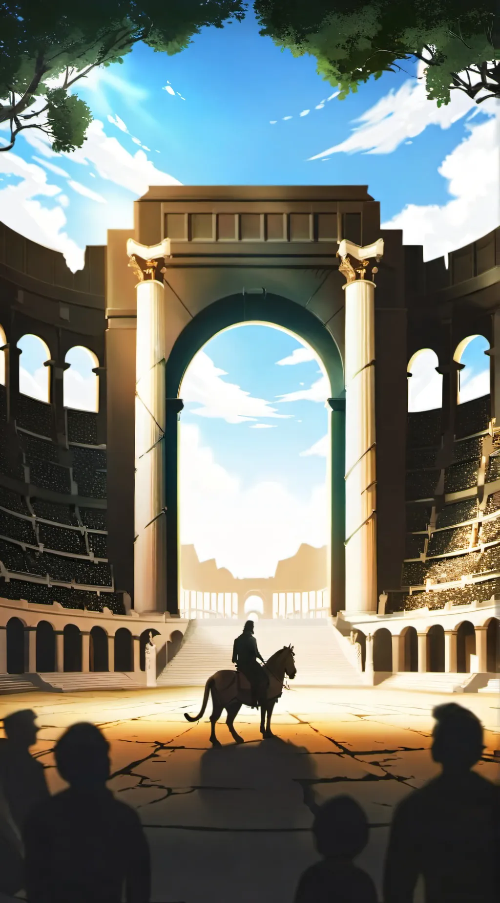 ai character: awakened coliseum  background