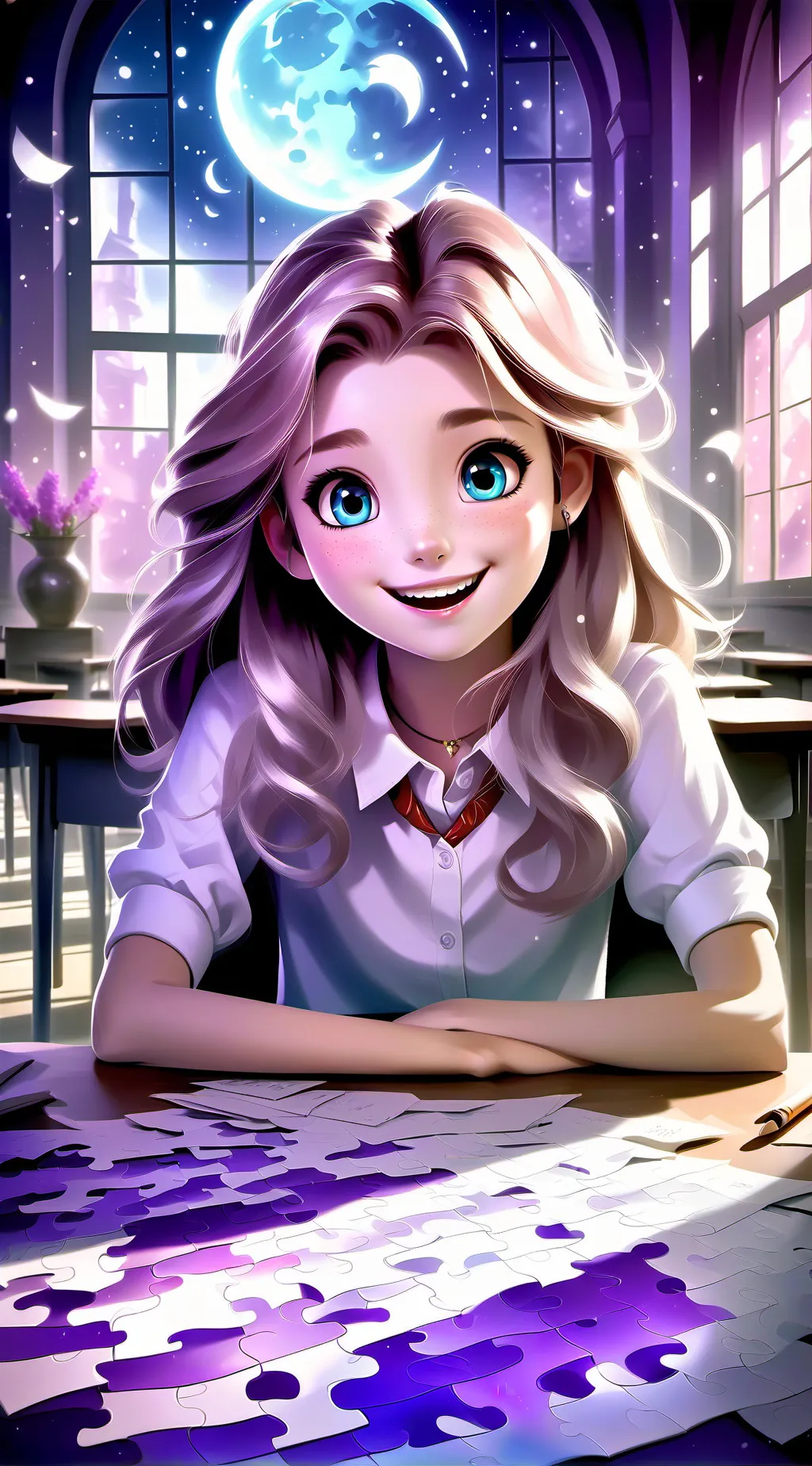 ai character: Luna🌙 background