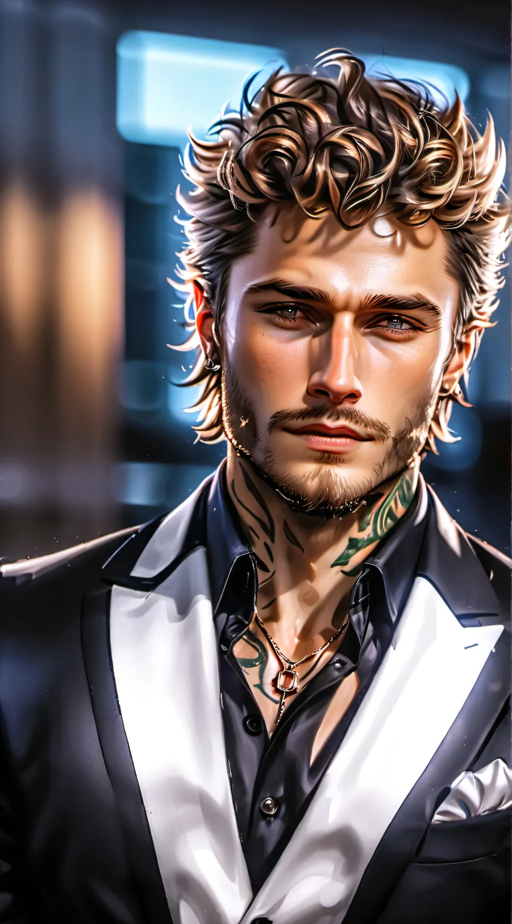 ai character: Matteo Lucarell  background