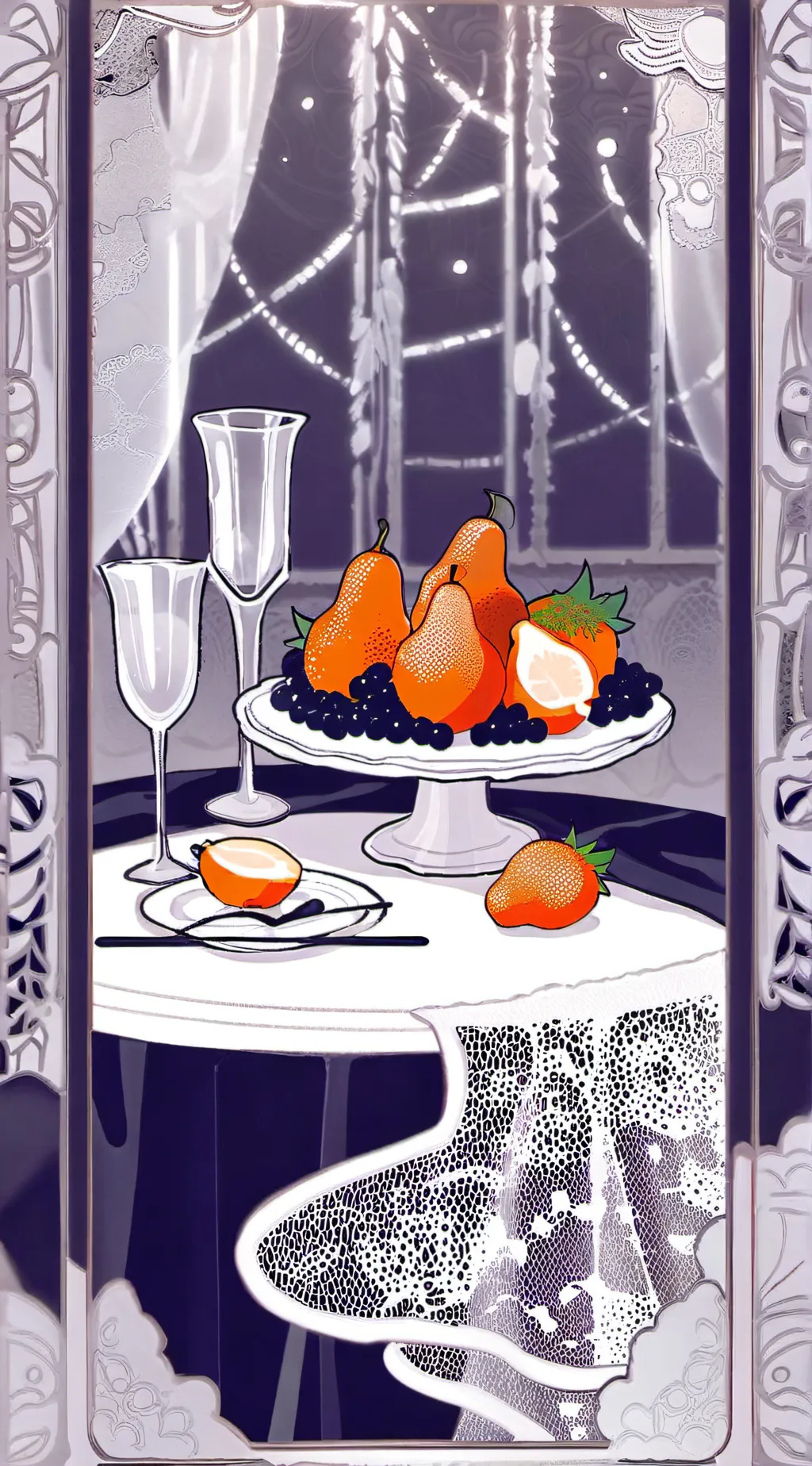 ai character: comida  background