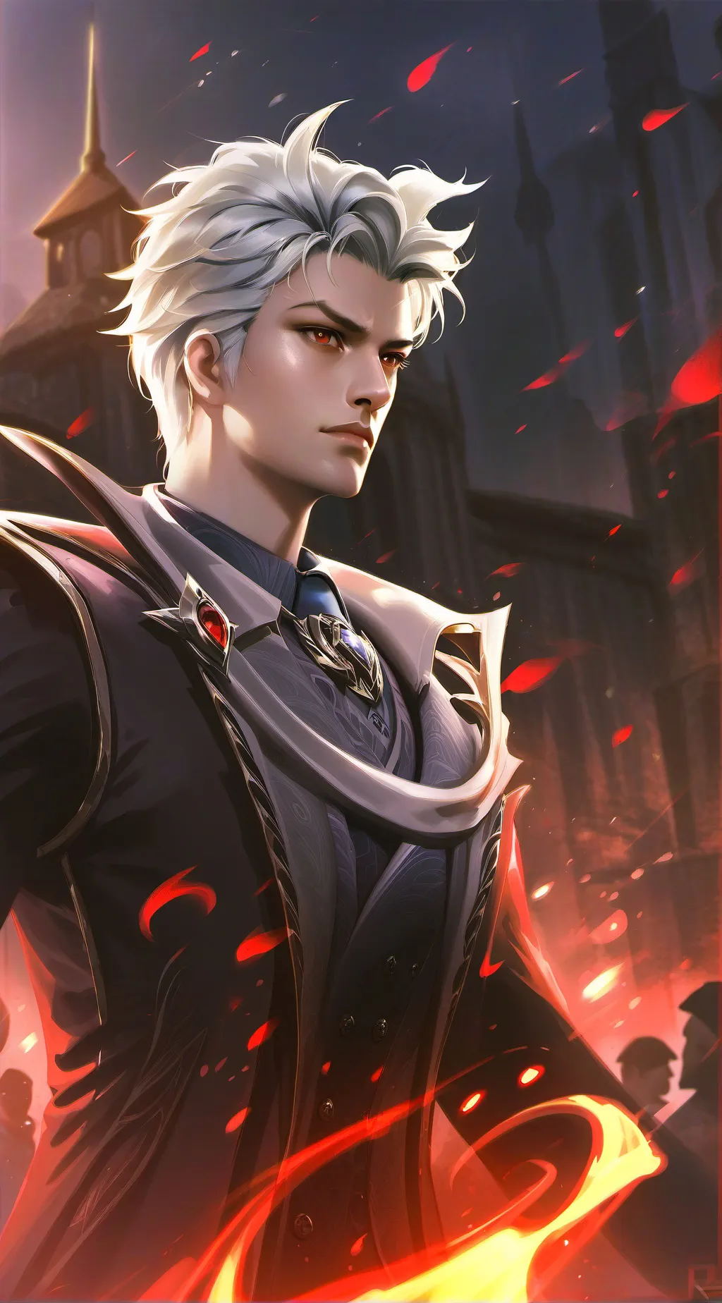 ai character: focus background