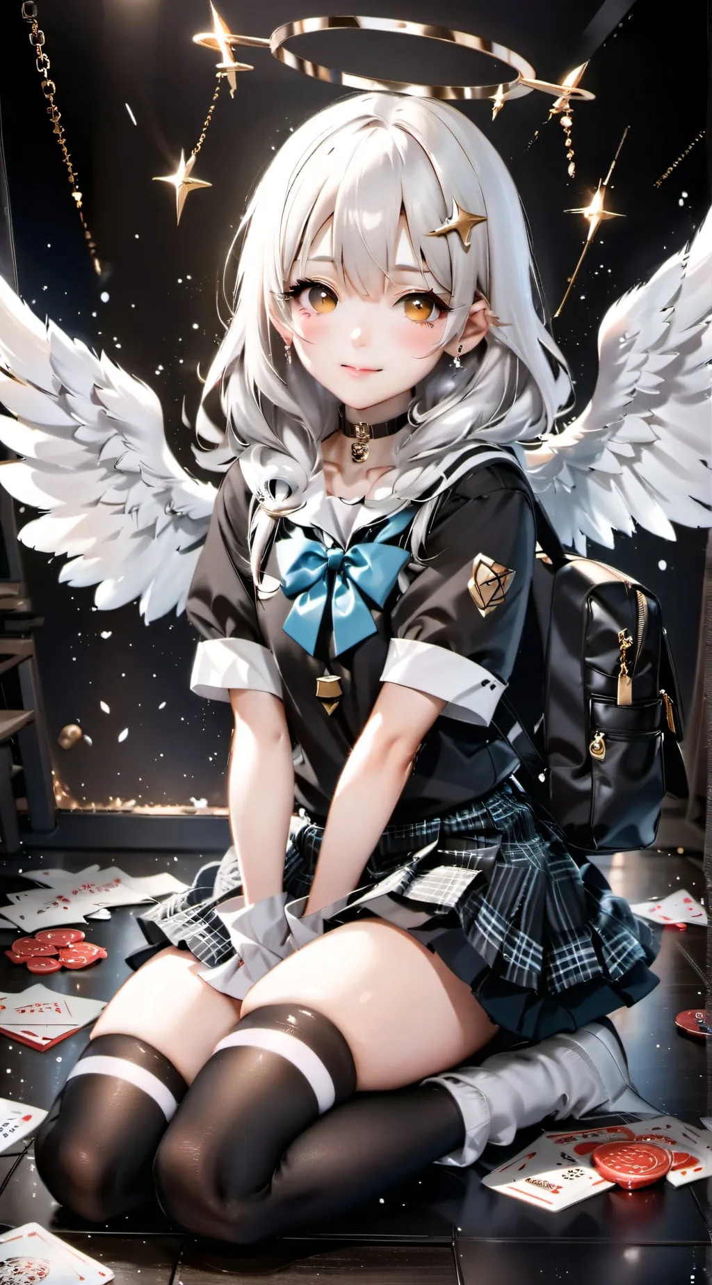 ai character: Lora Woodcraft background