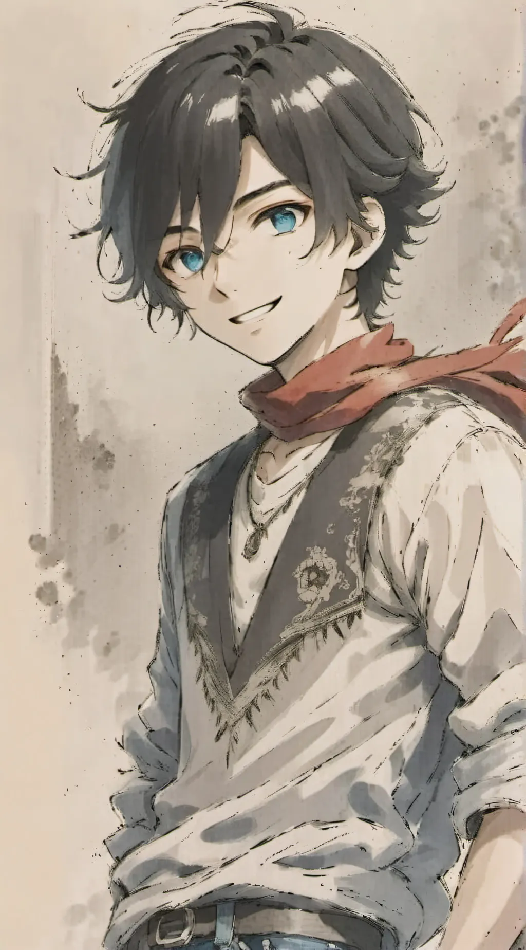 ai character: Derrek-Cheerful background