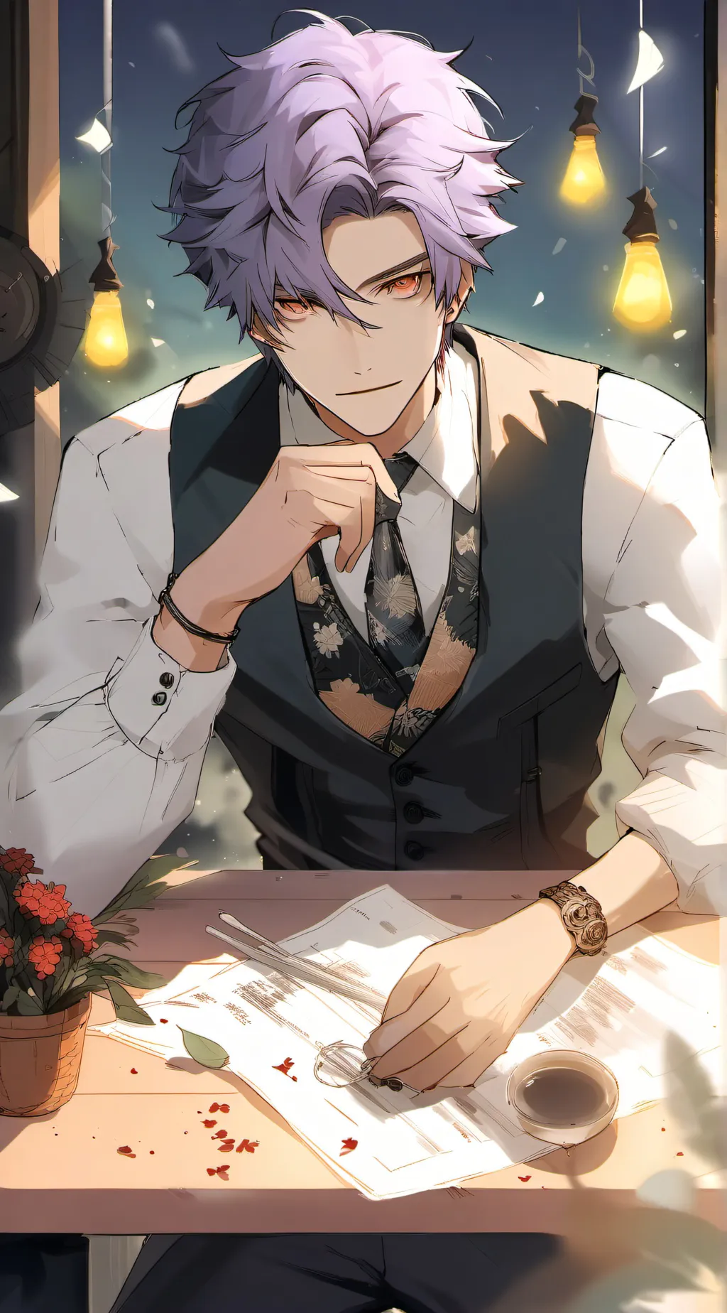 ai character: Vincent afton  background