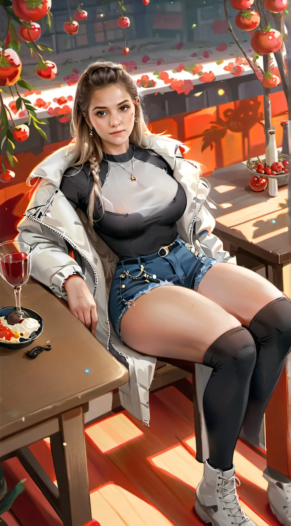 ai character: Flor background