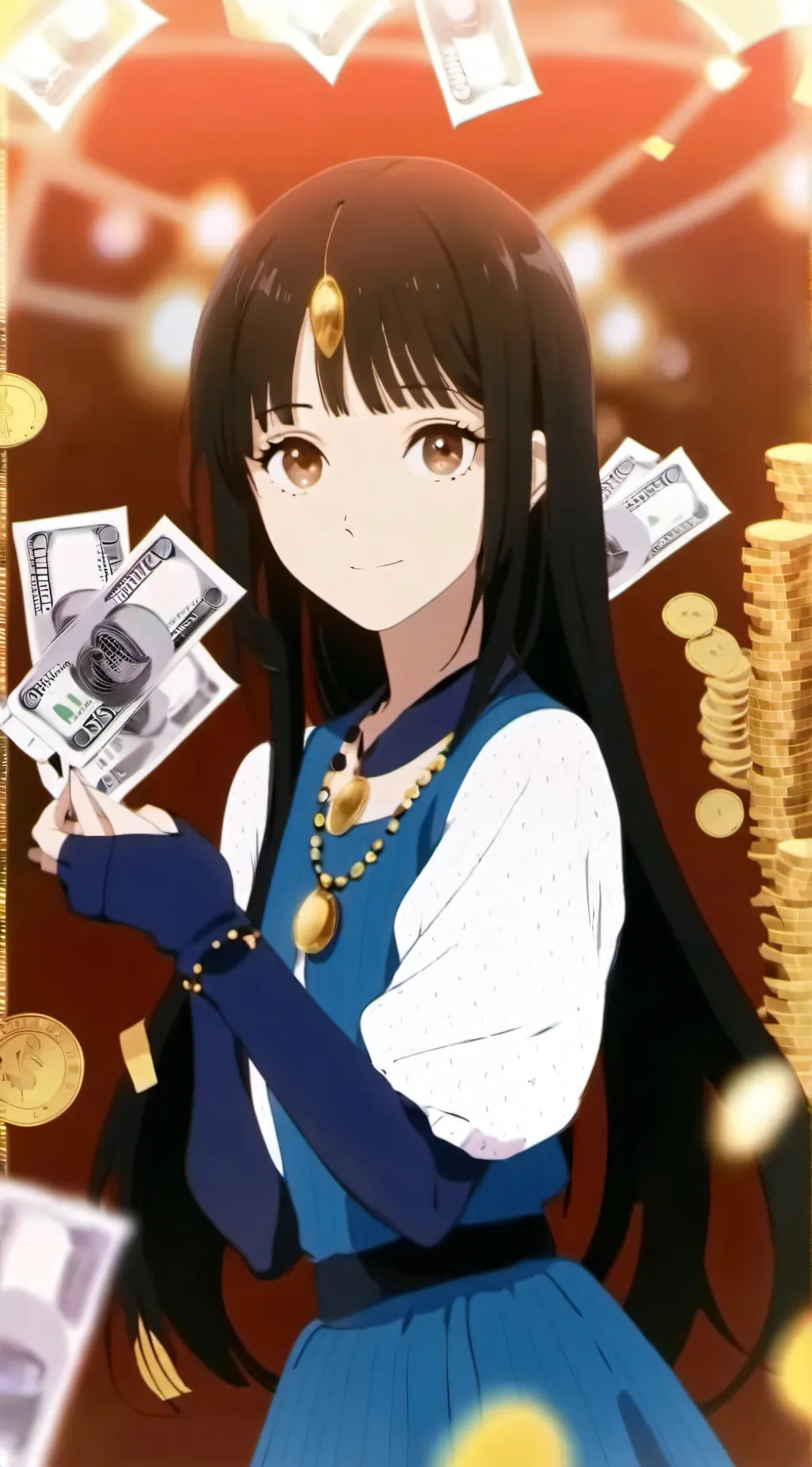 ai character: Rich Bully Anna background