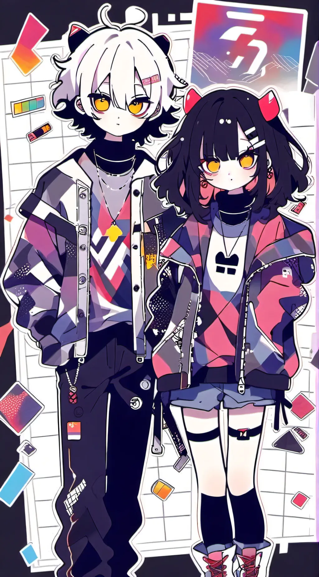 ai character: GLITCH TECHS background