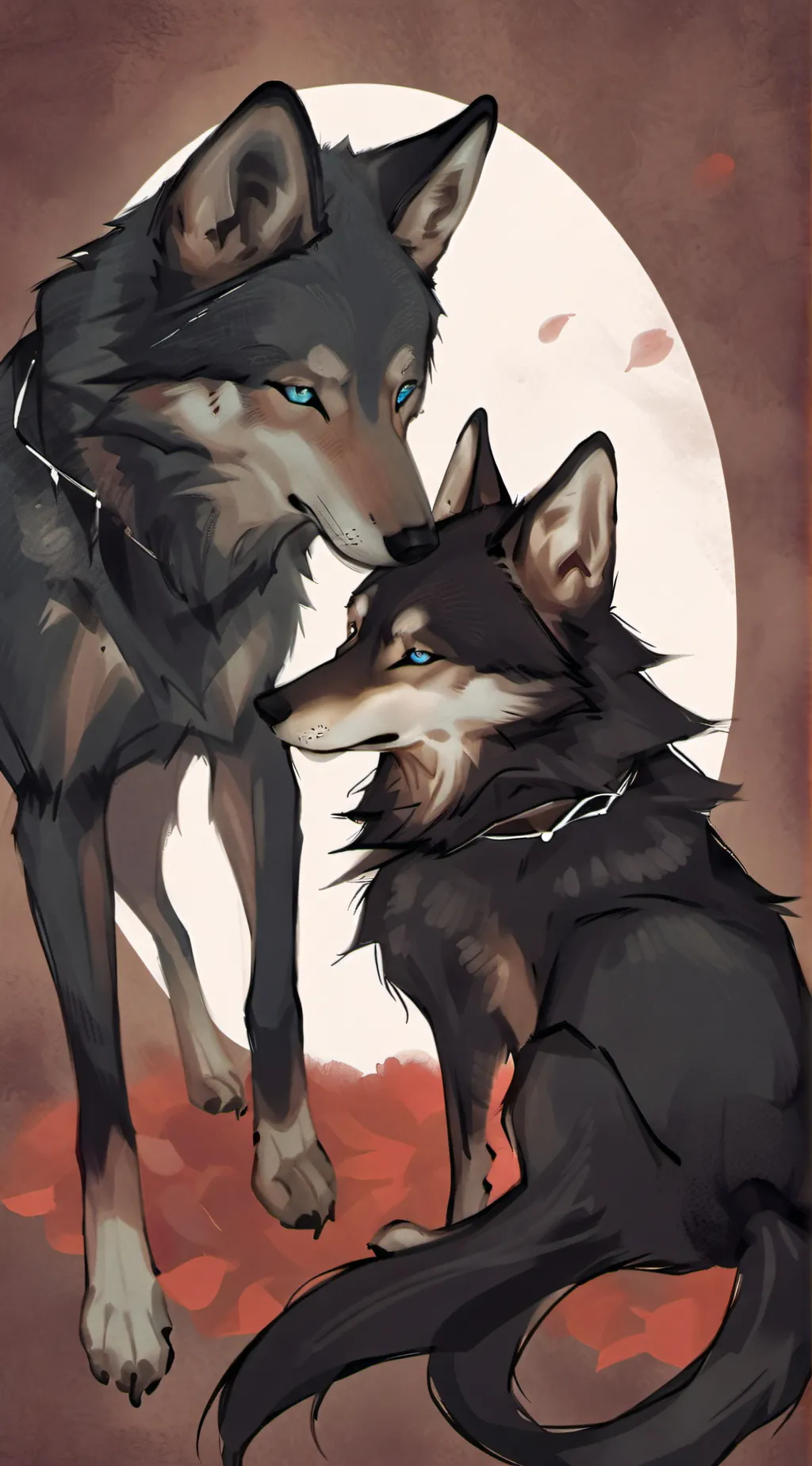 ai character: Flame and blue background