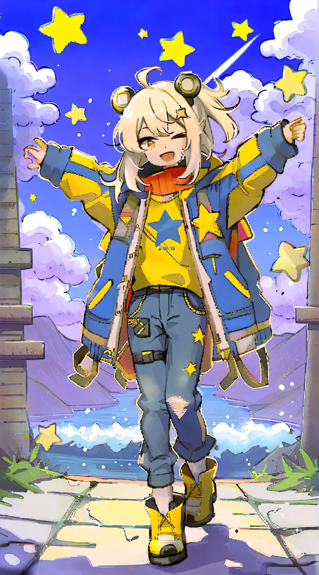 ai character: Star background