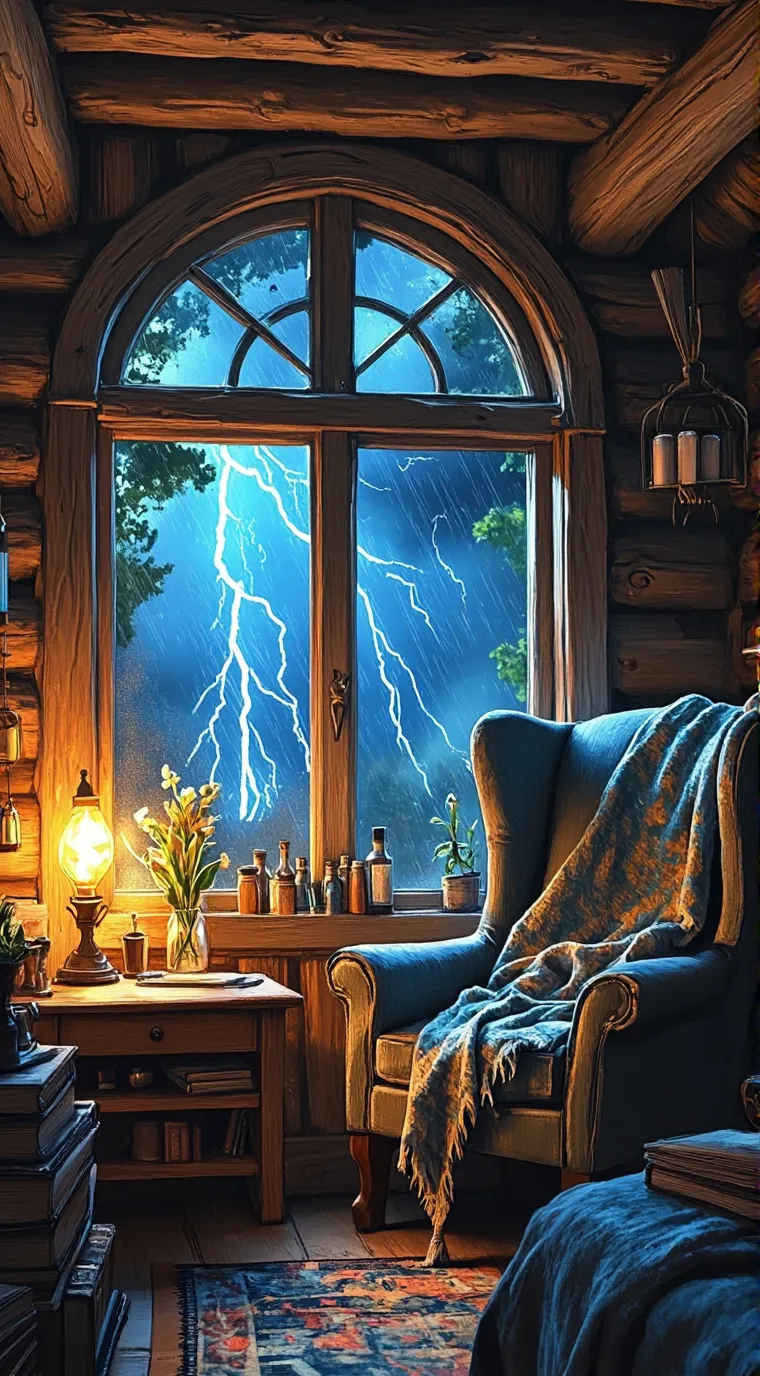 ai character: Forest Treehouse  background