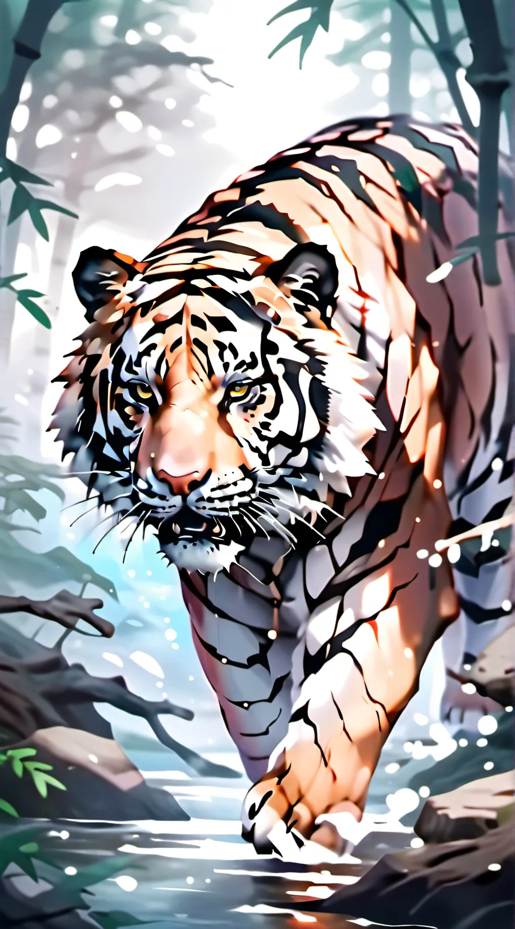 ai character: tiger background