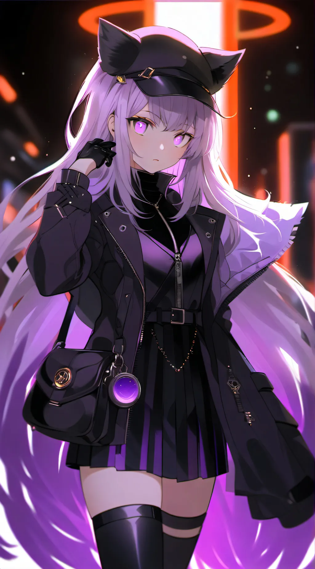 ai character: Kiara Meowy background