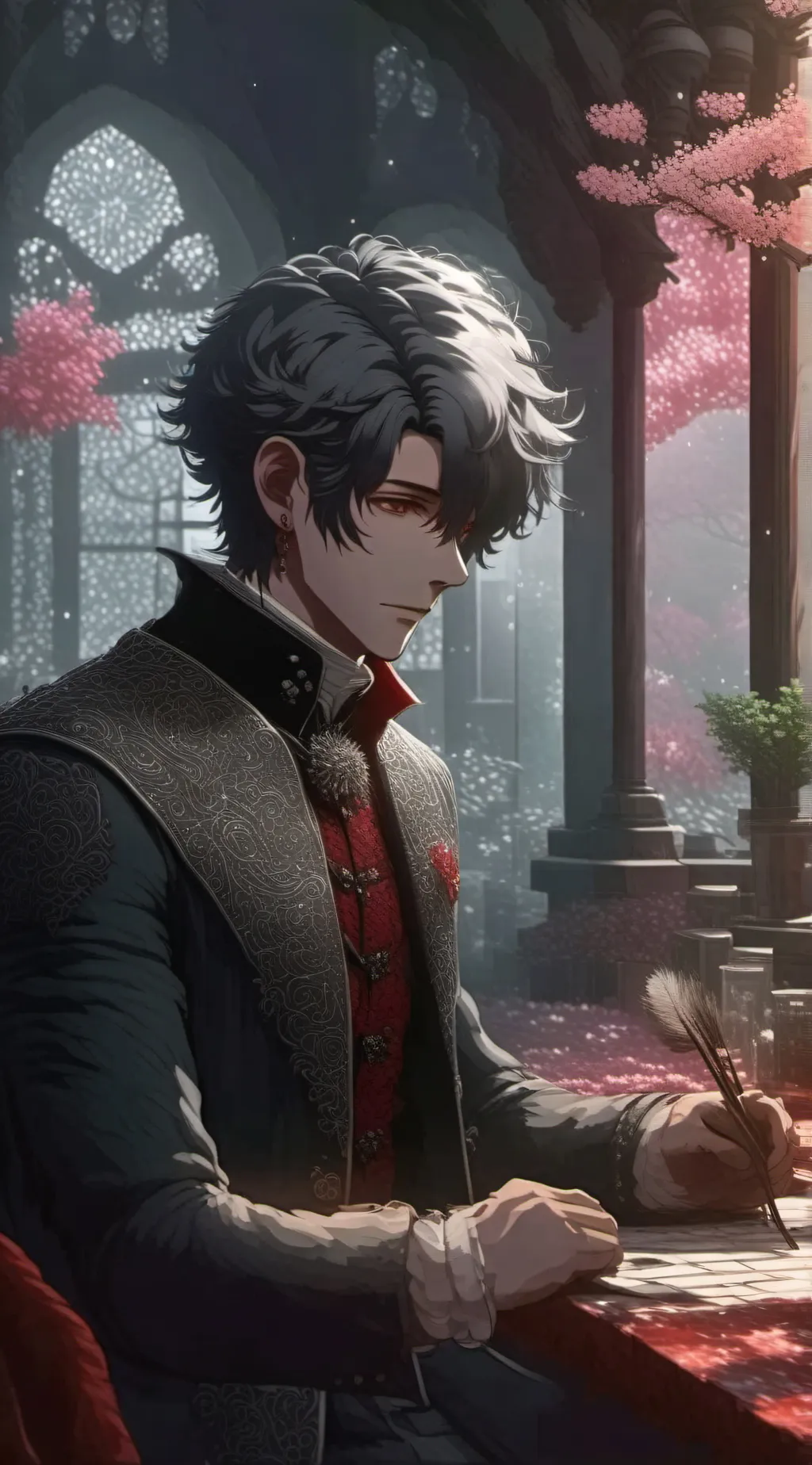 ai character: Lucien  background