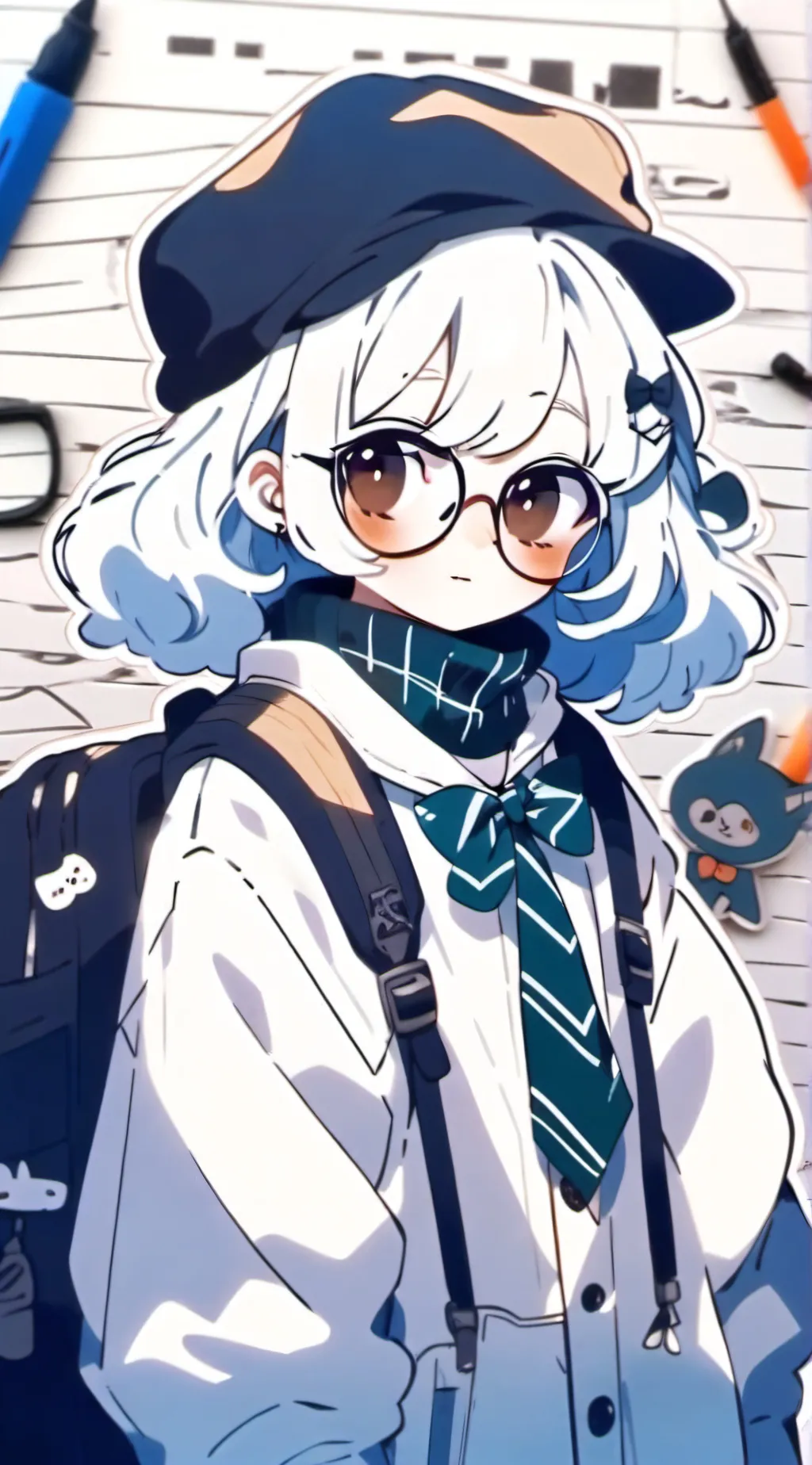 ai character: Hello kitty  background