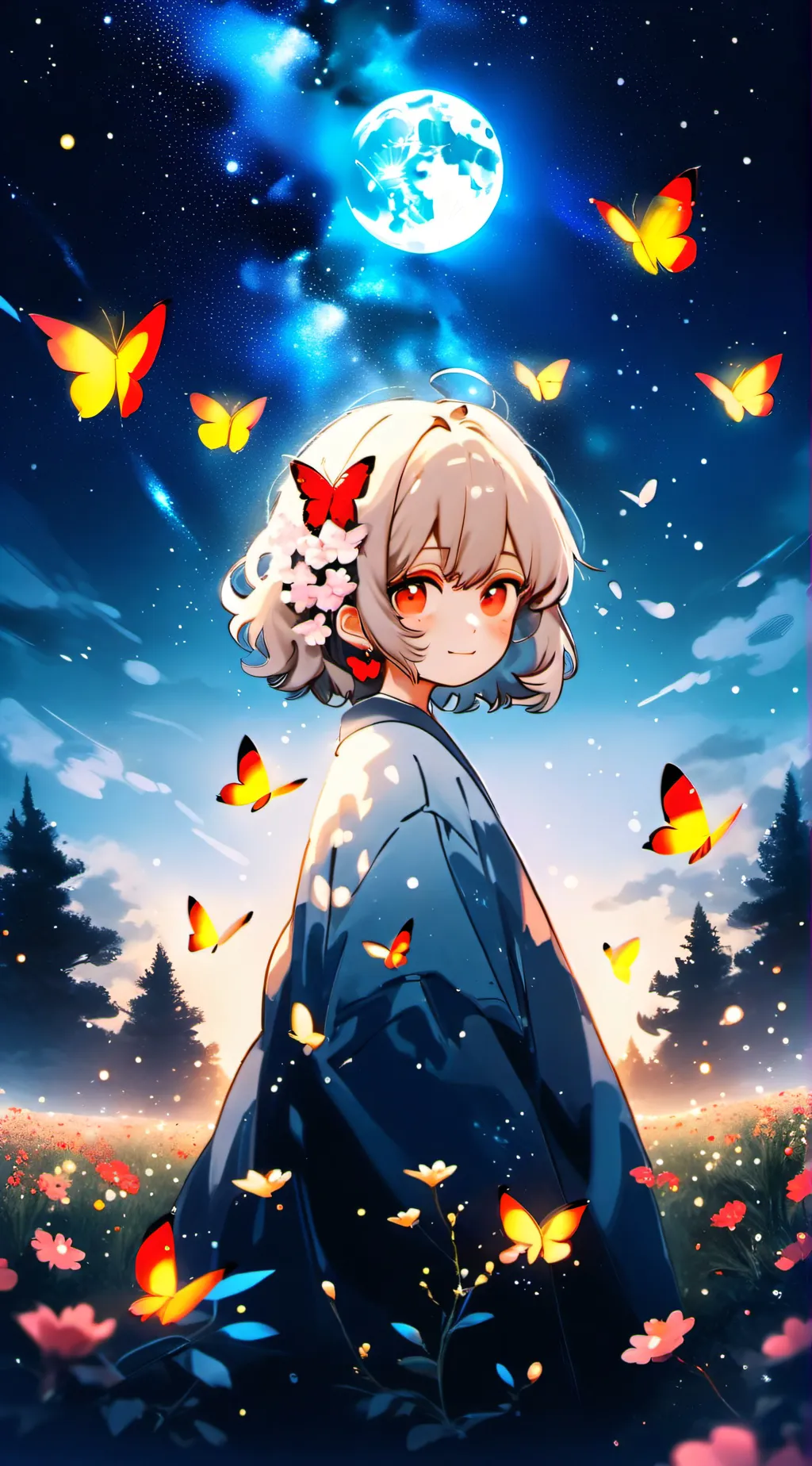 ai character: Dandys world..? background