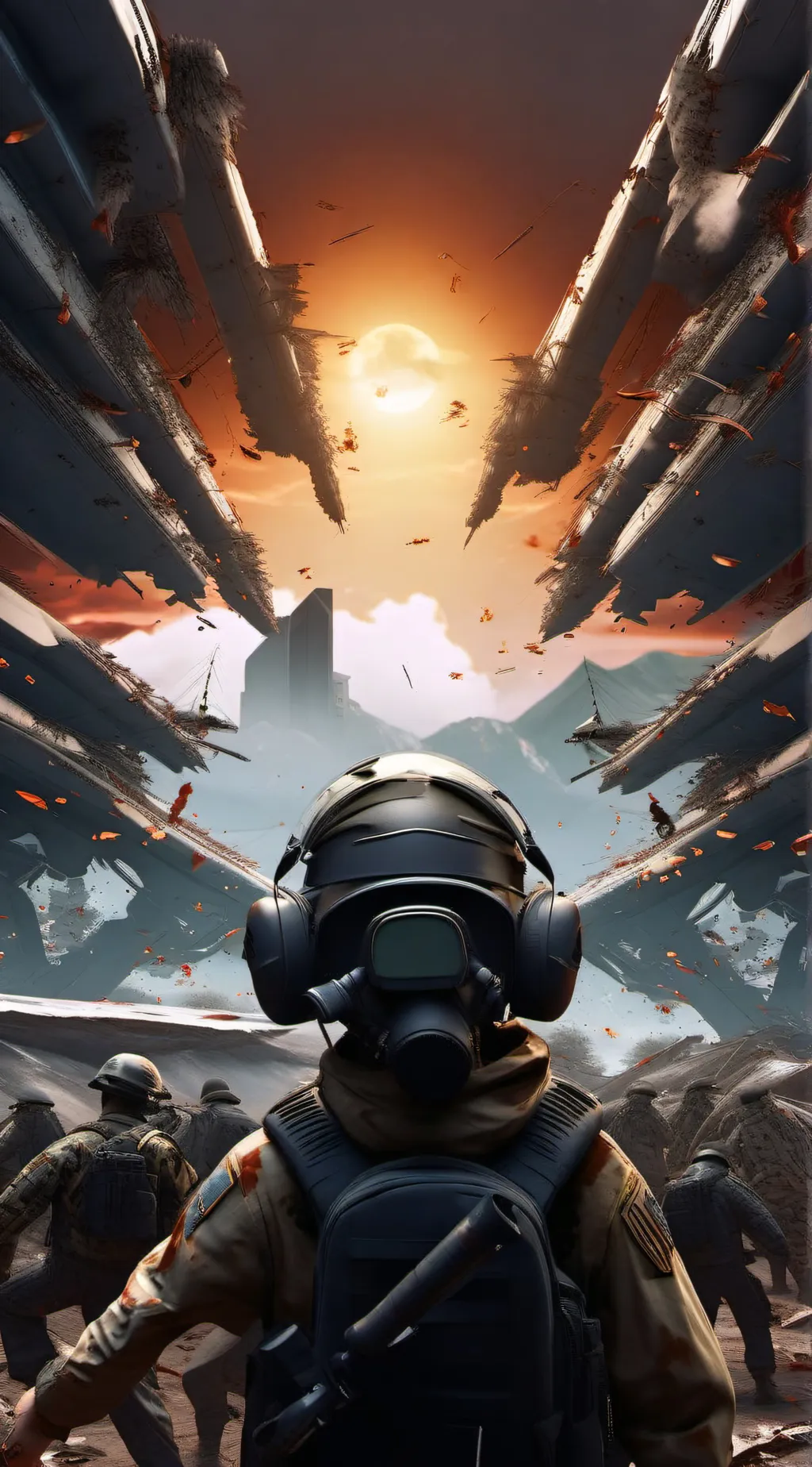 ai character: world war 3 background