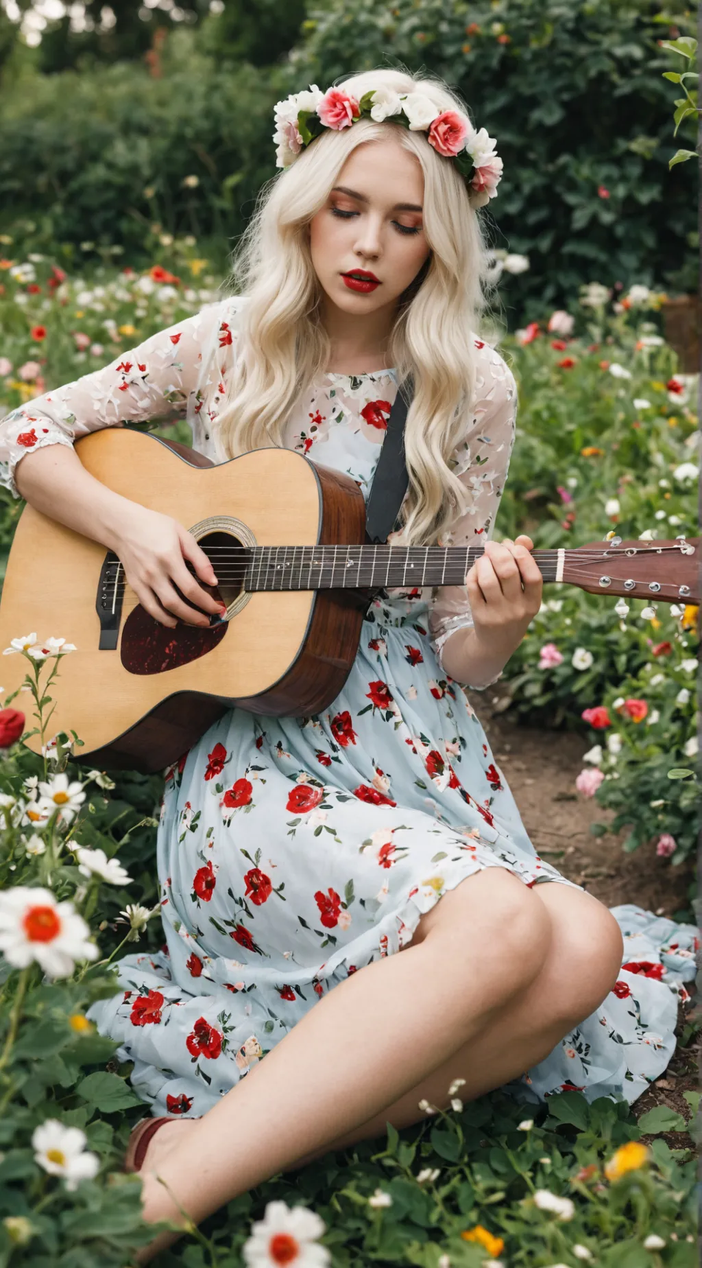 ai character: KIND GARDEN LADY background