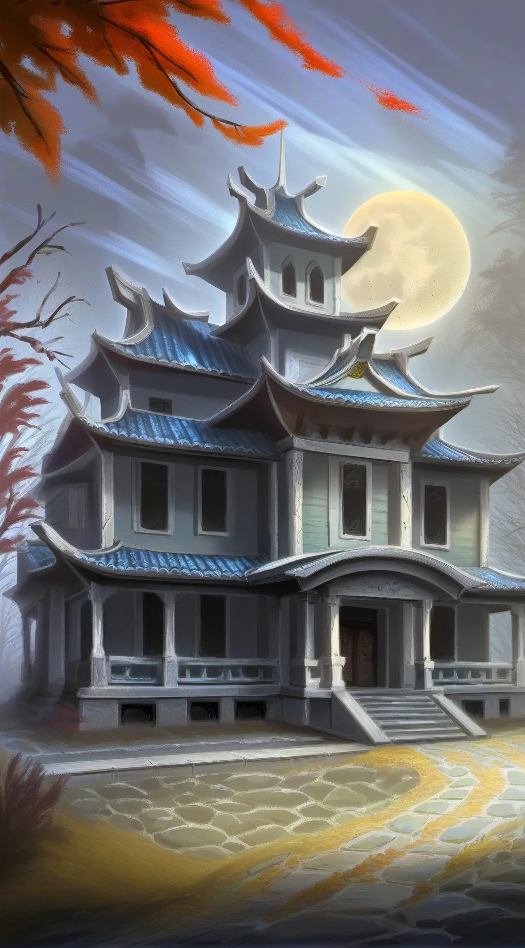 ai character: Skz haunted house background