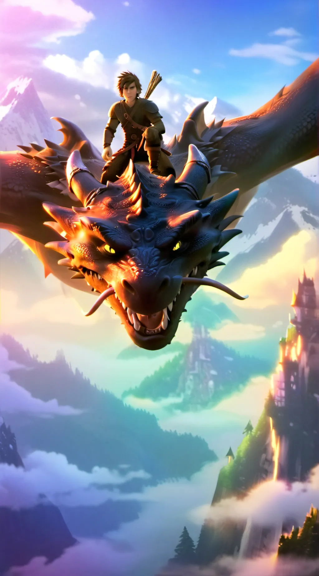 ai character: Hiccup & toothless background
