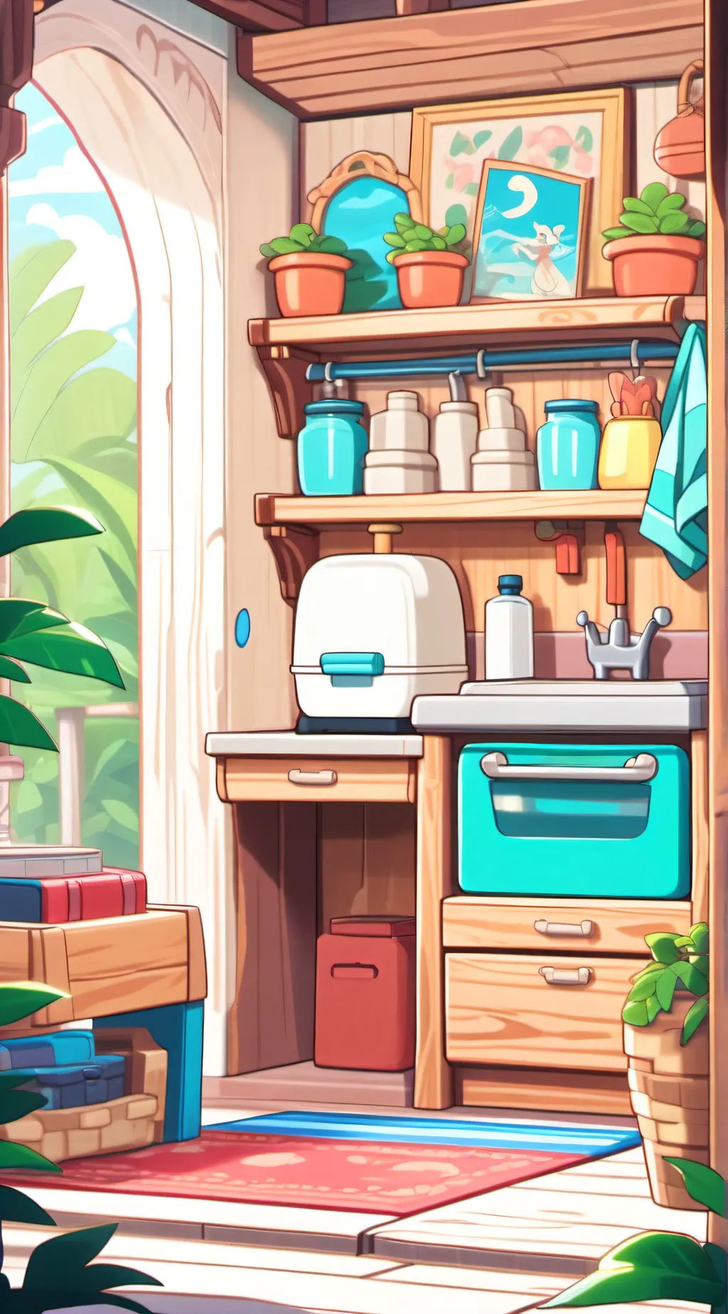 ai character: wood but it's kind background