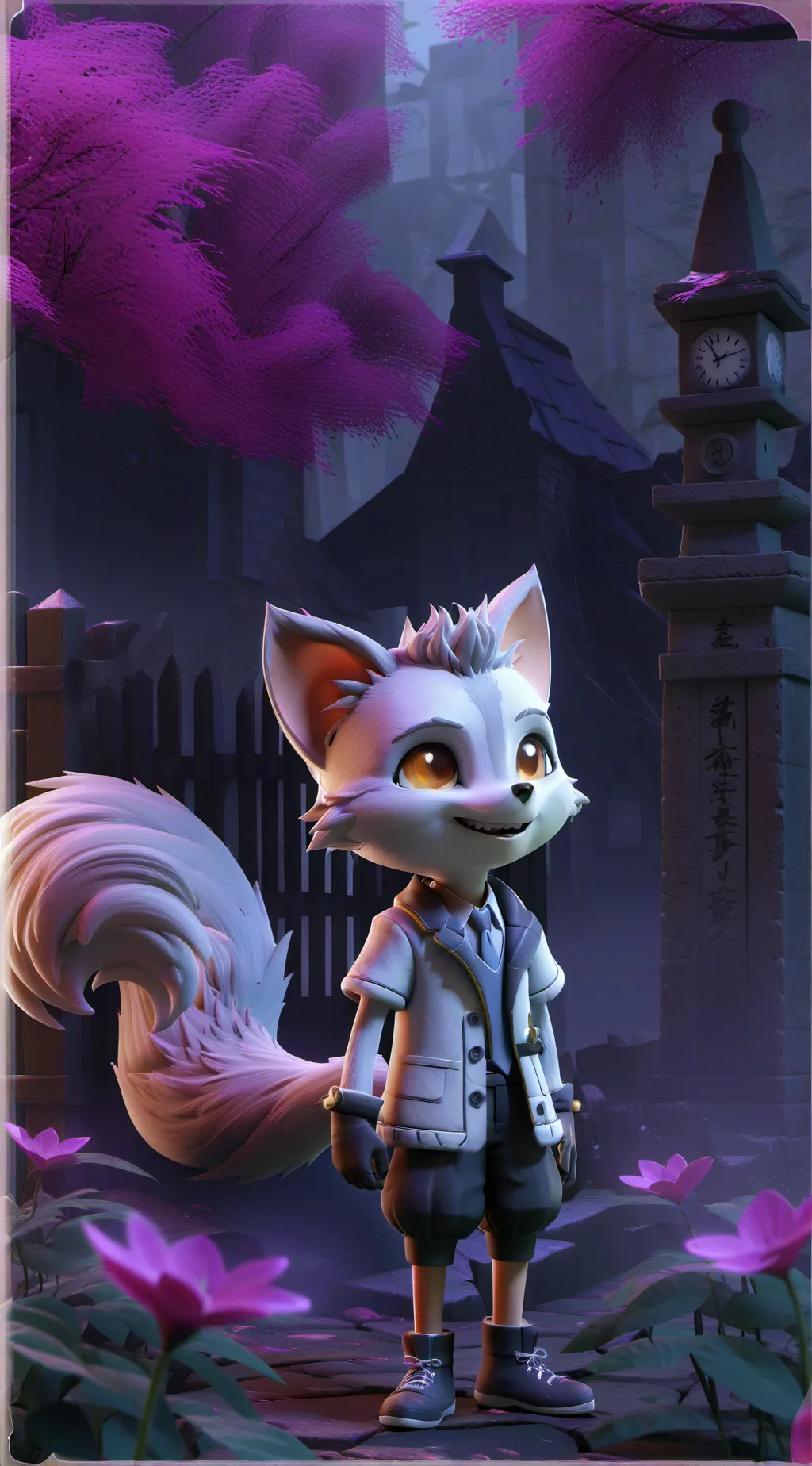 ai character: hungry tails doll background