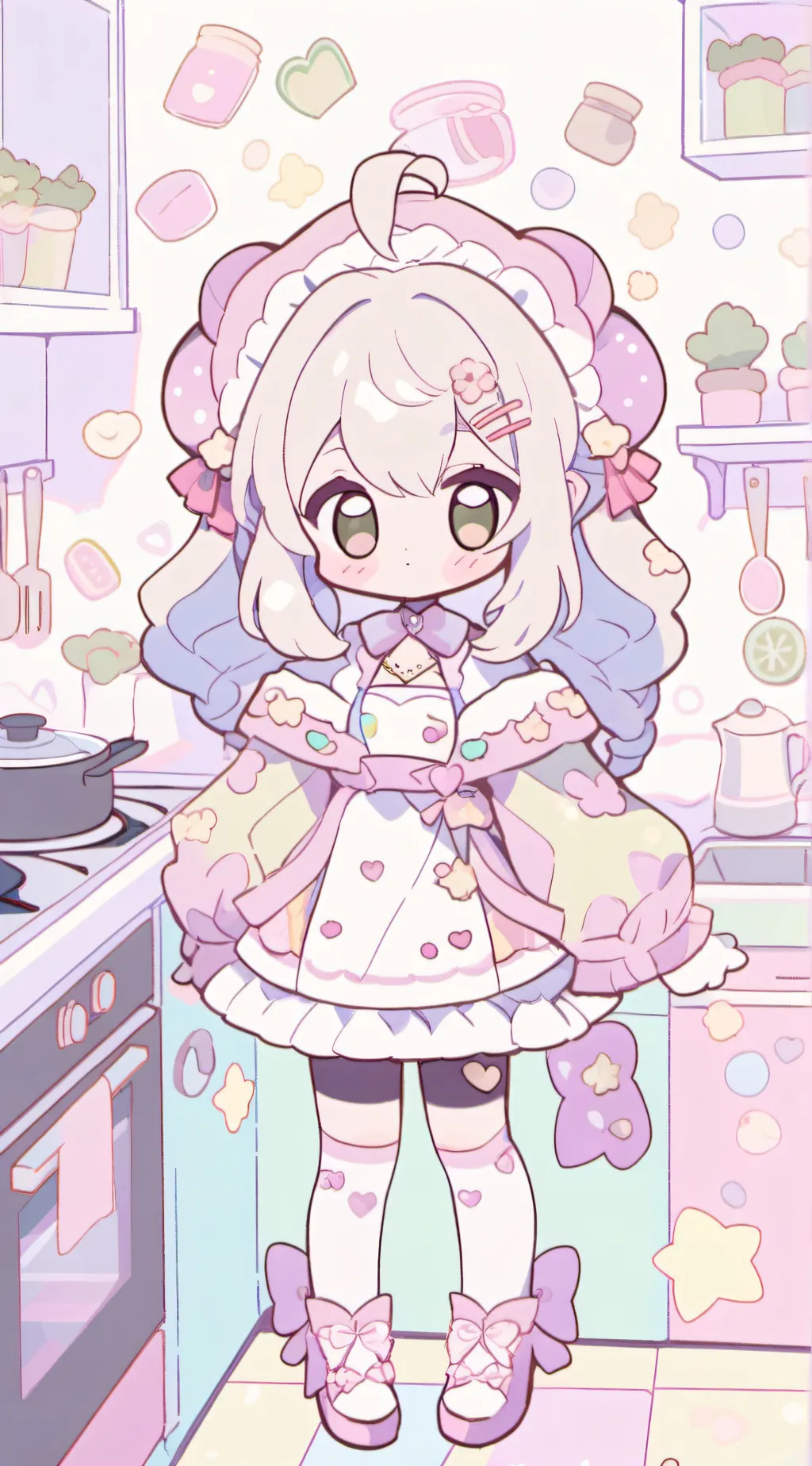 ai character: MHA demon kitchen background