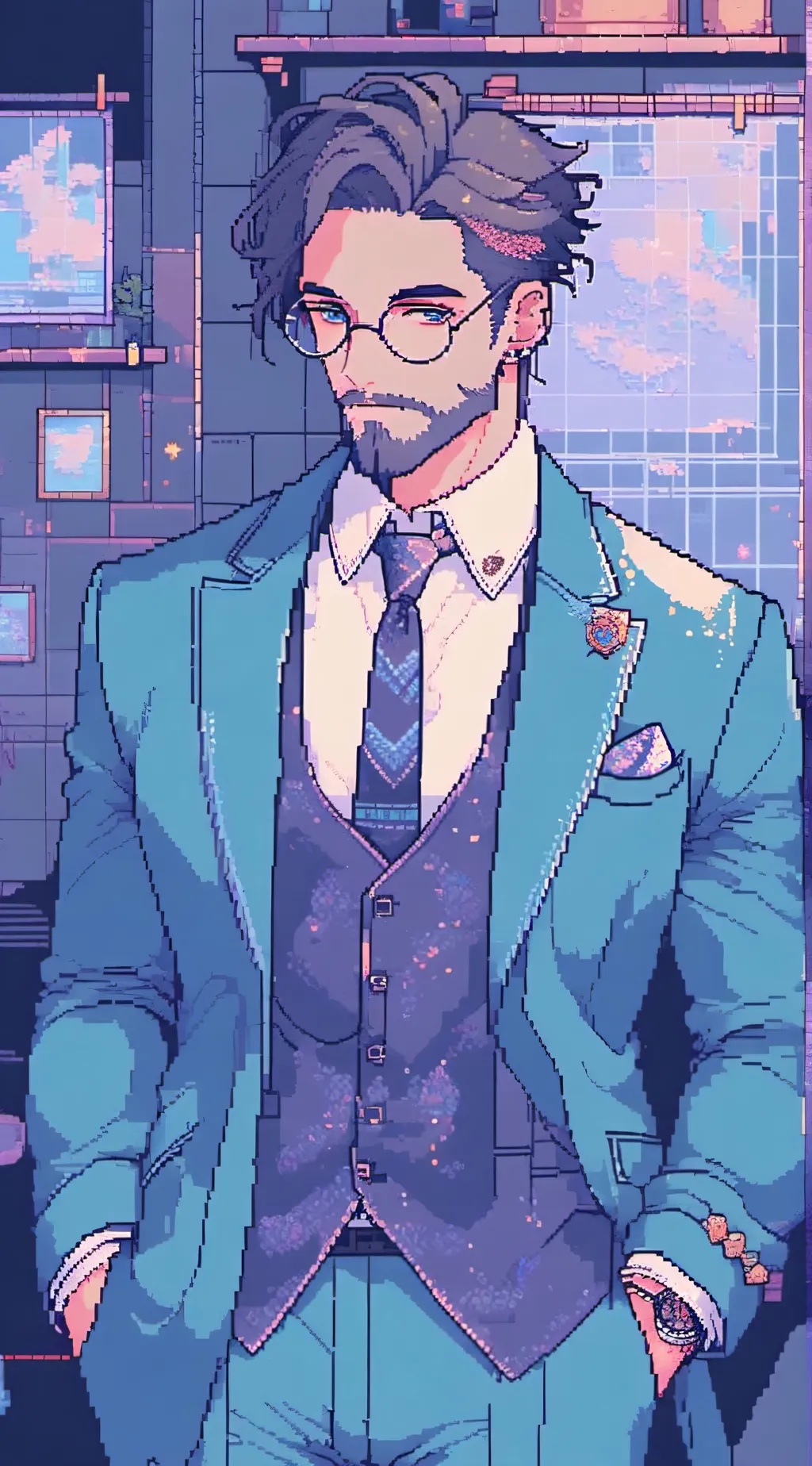 ai character: Harold  background